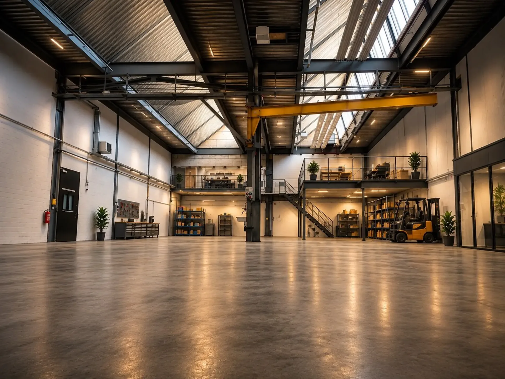 Geräumige Industriehalle zur Miete in Studen BE – 460 m² mit Parkplatzmöglichkeit