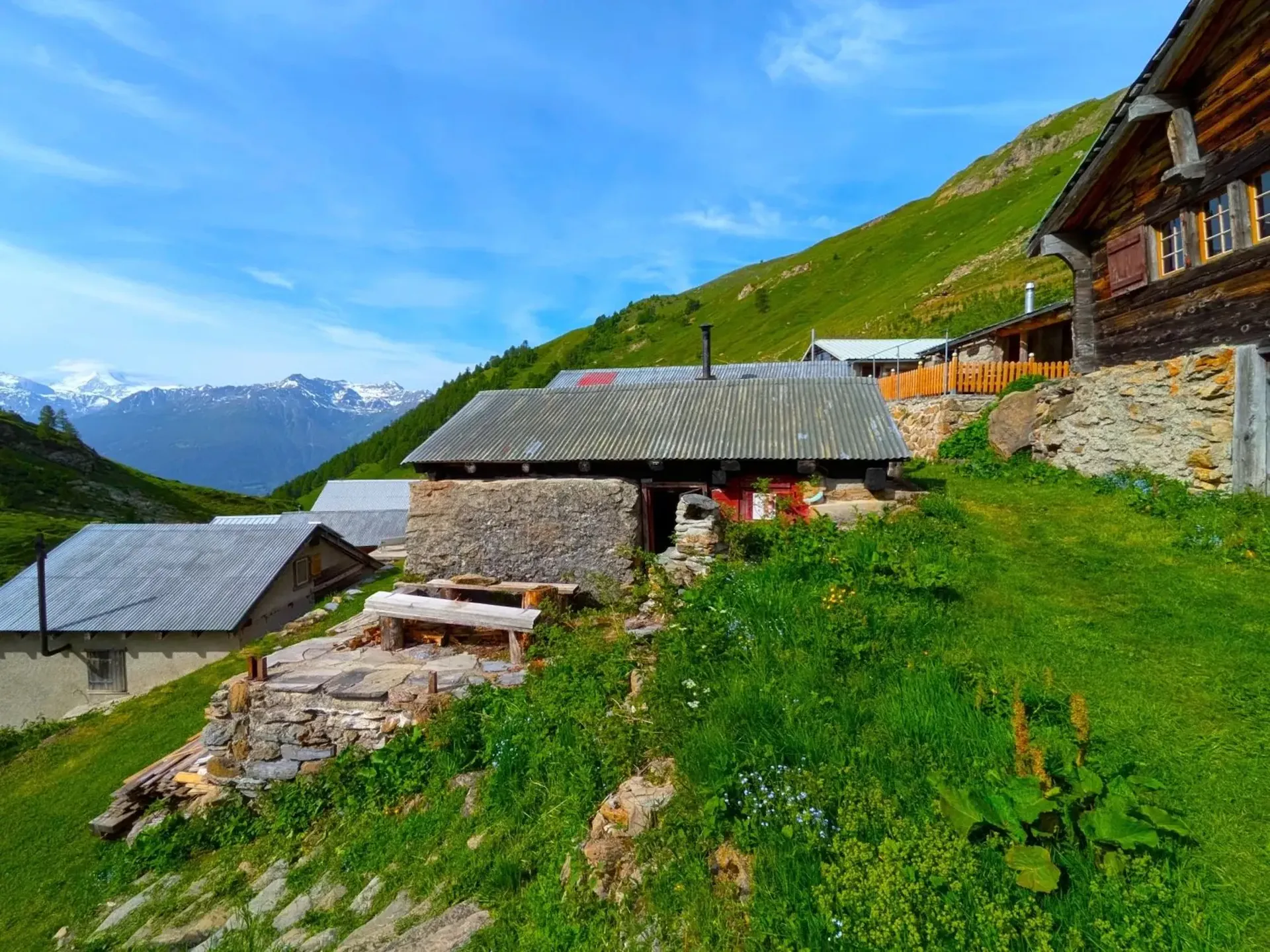 Mountain hut at an altitude of approximately 2,000 m above sea level on the Bachalpe