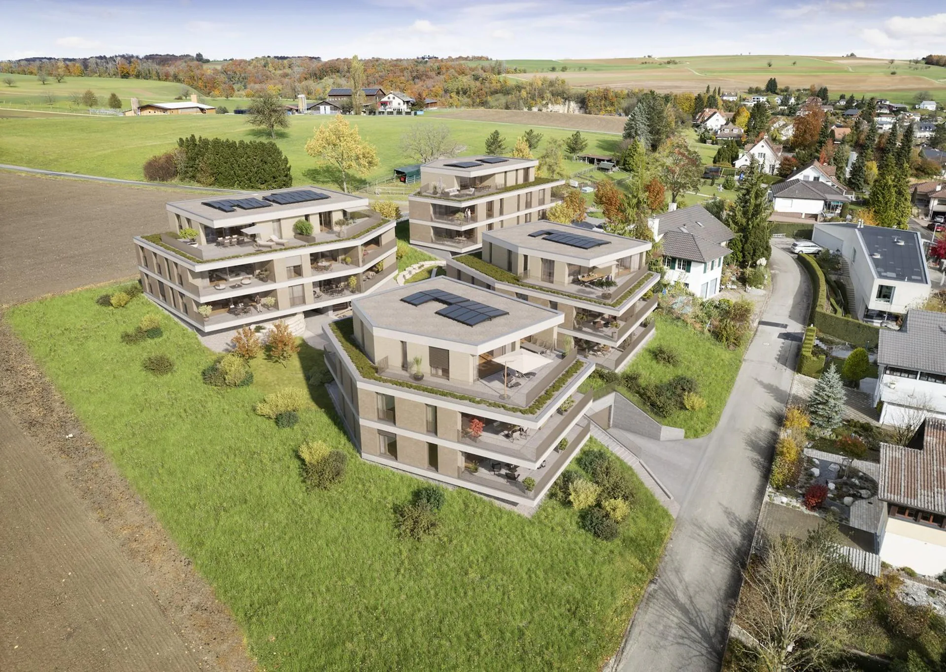 VIVRE AVEC UNE VUE PANORAMIQUE : Appartement neuf de 2,5 pièces à Wegenstetten