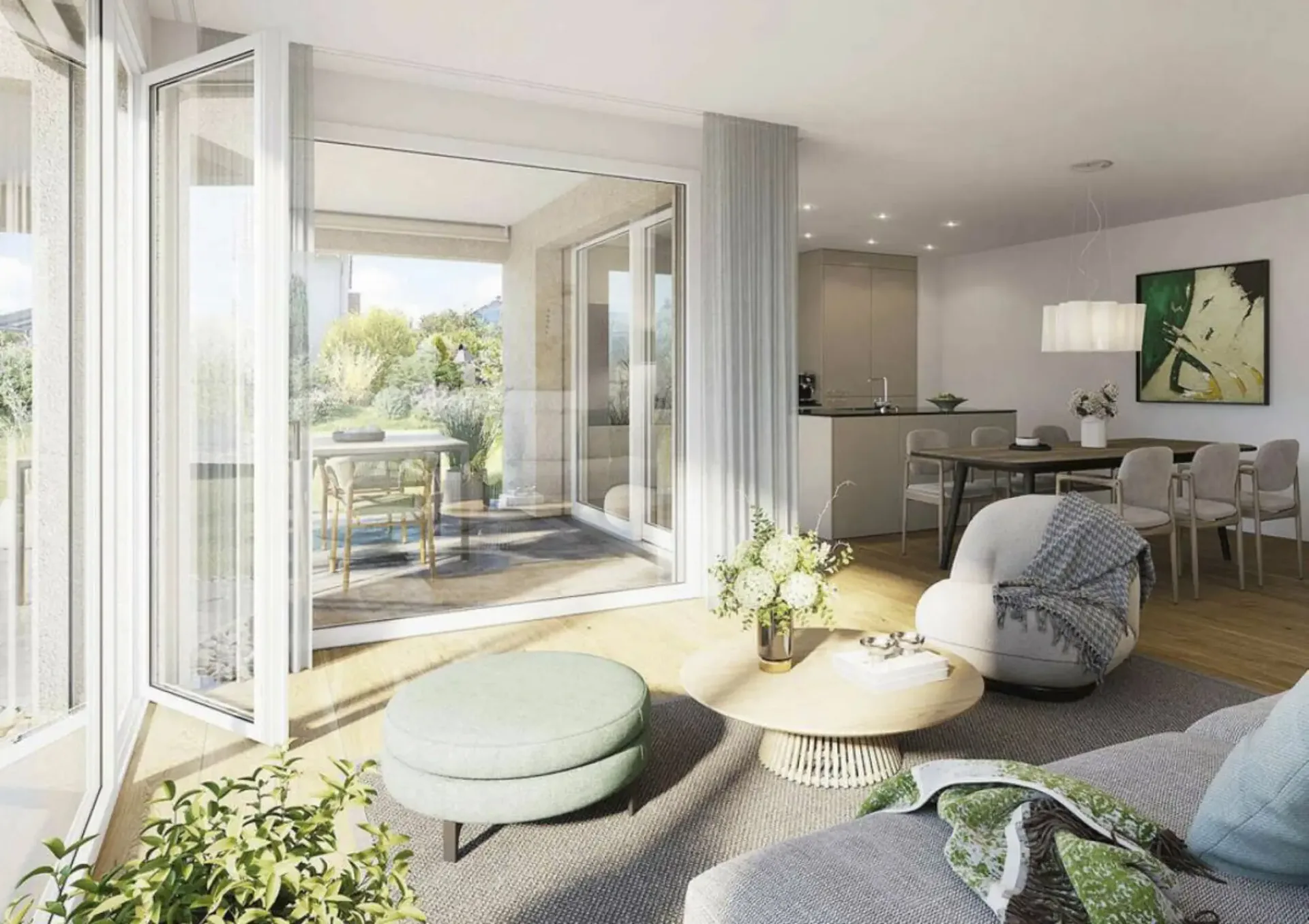 126 m² | 3,5 pièces appartement au rez-de-chaussée | Première occupation