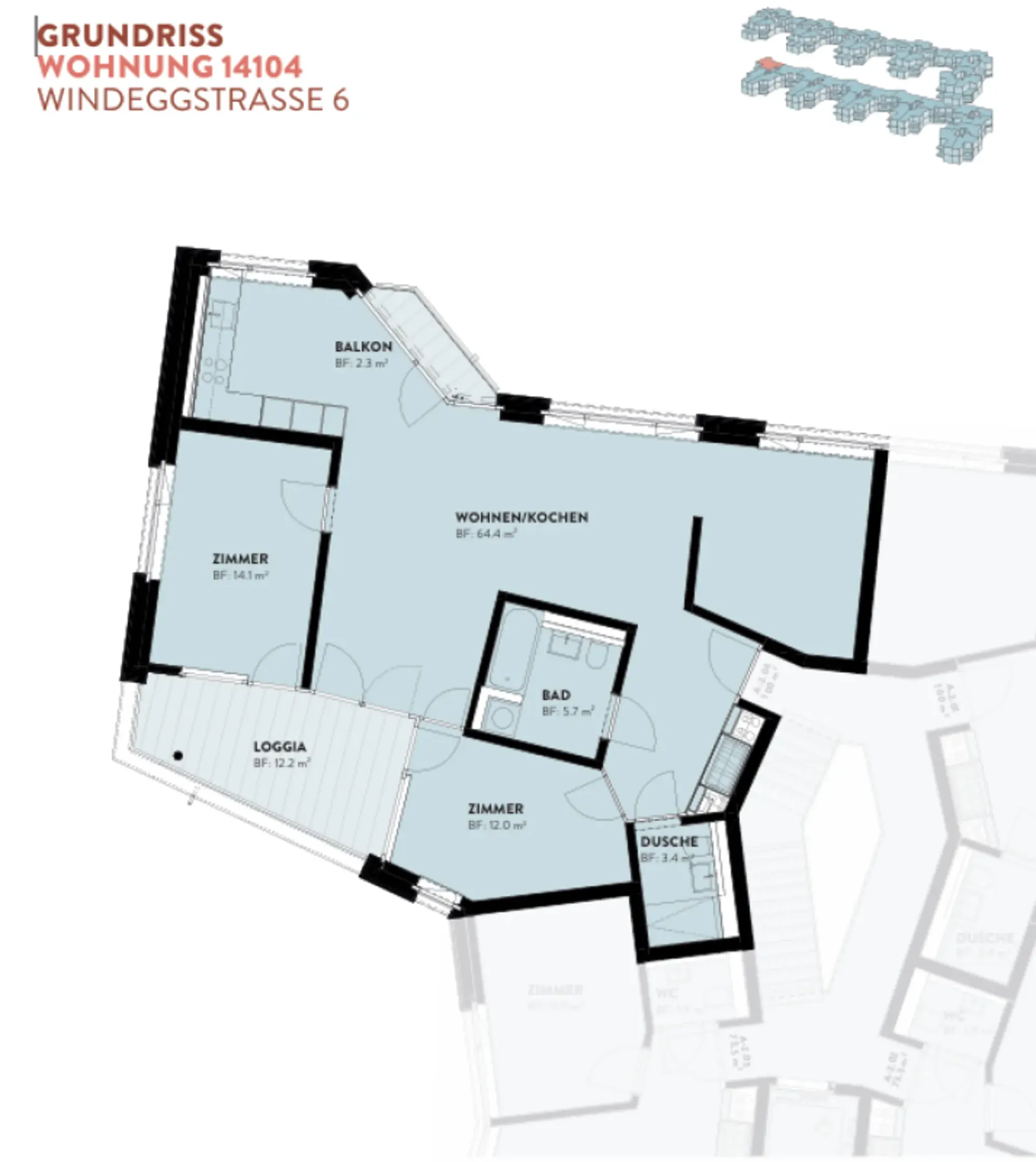3.5 (+) pièces appartement neuf à Dietikon