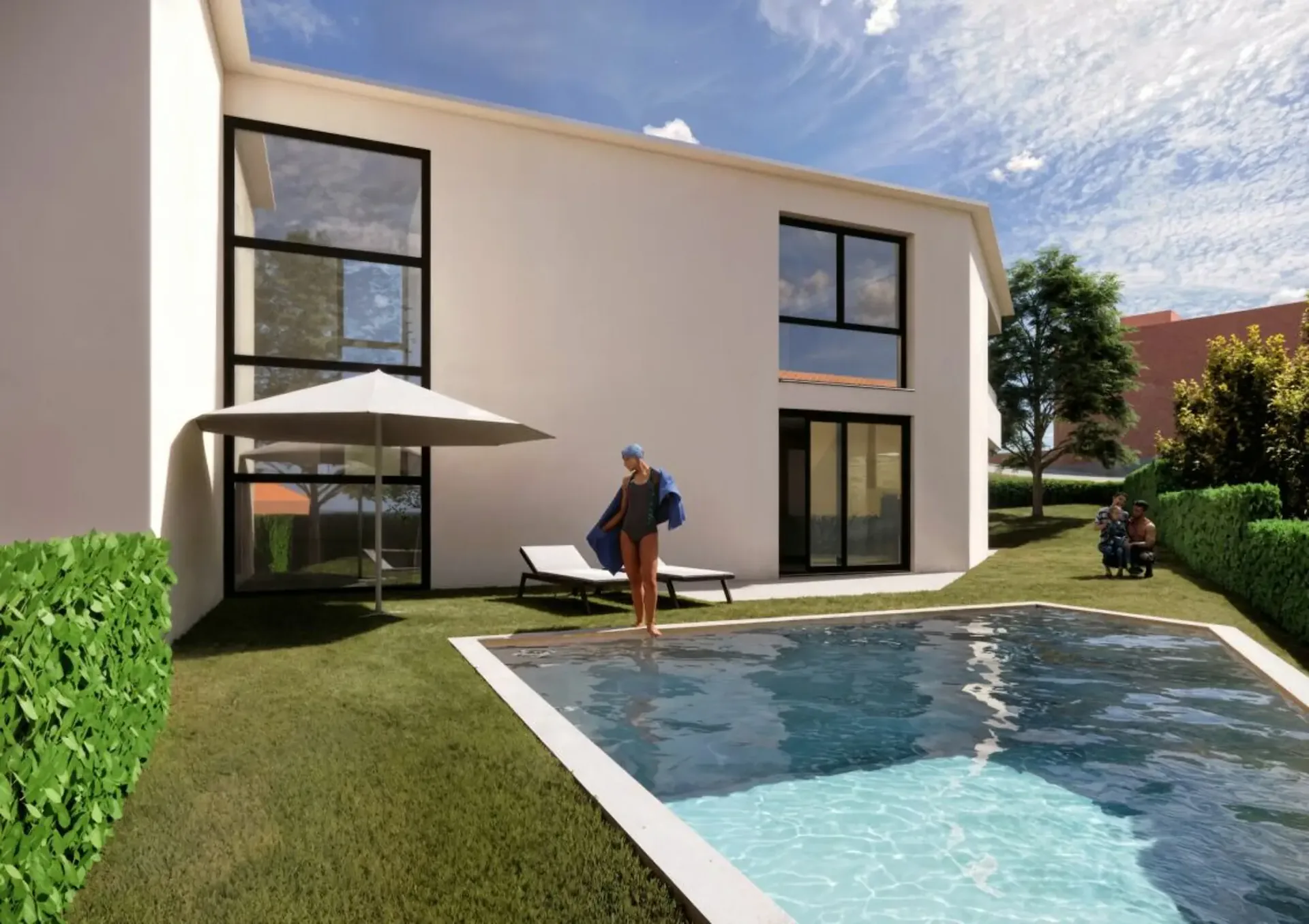 VILLA DUPLEX AGRA DE DESIGN AVEC PISCINE