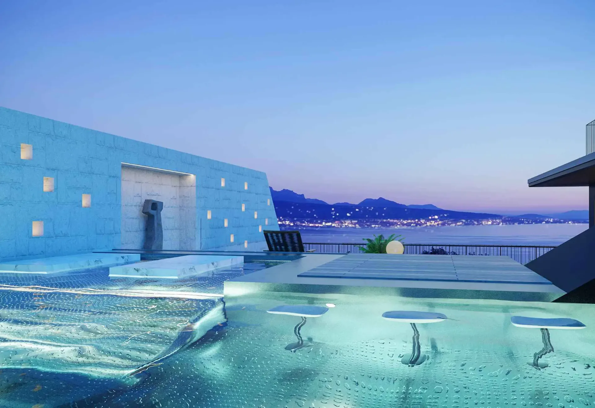 Luxurious new 5.5-room attic apartment with private pool for sale in Chexbres
