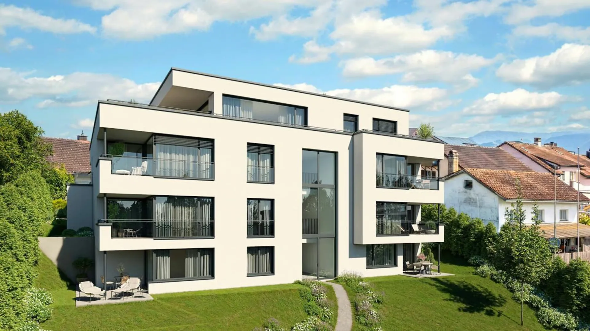 Modern 4.5-room maisonette apartment with private garden