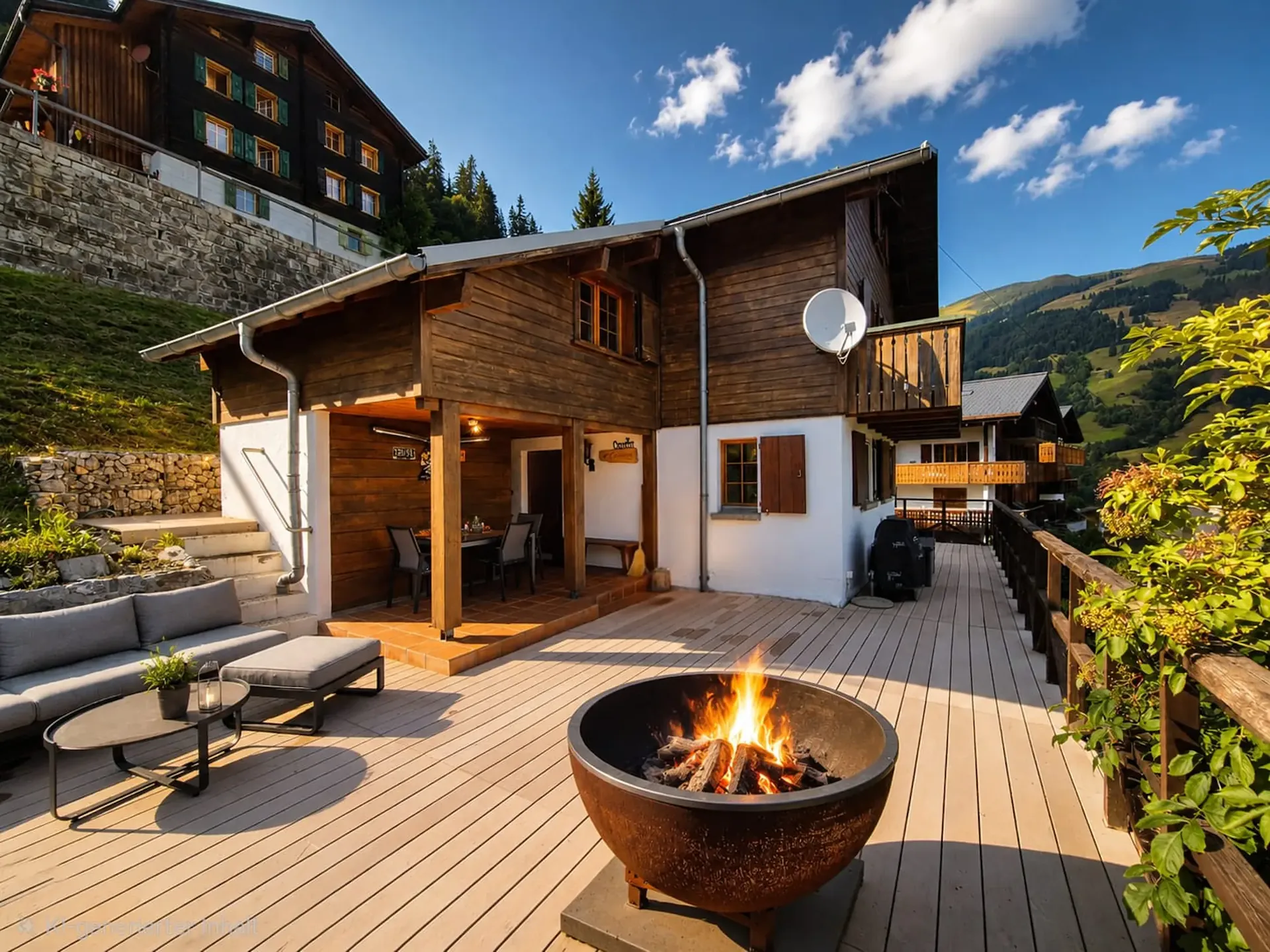 Maison de vacances avec loggia dans les montagnes de Bündner