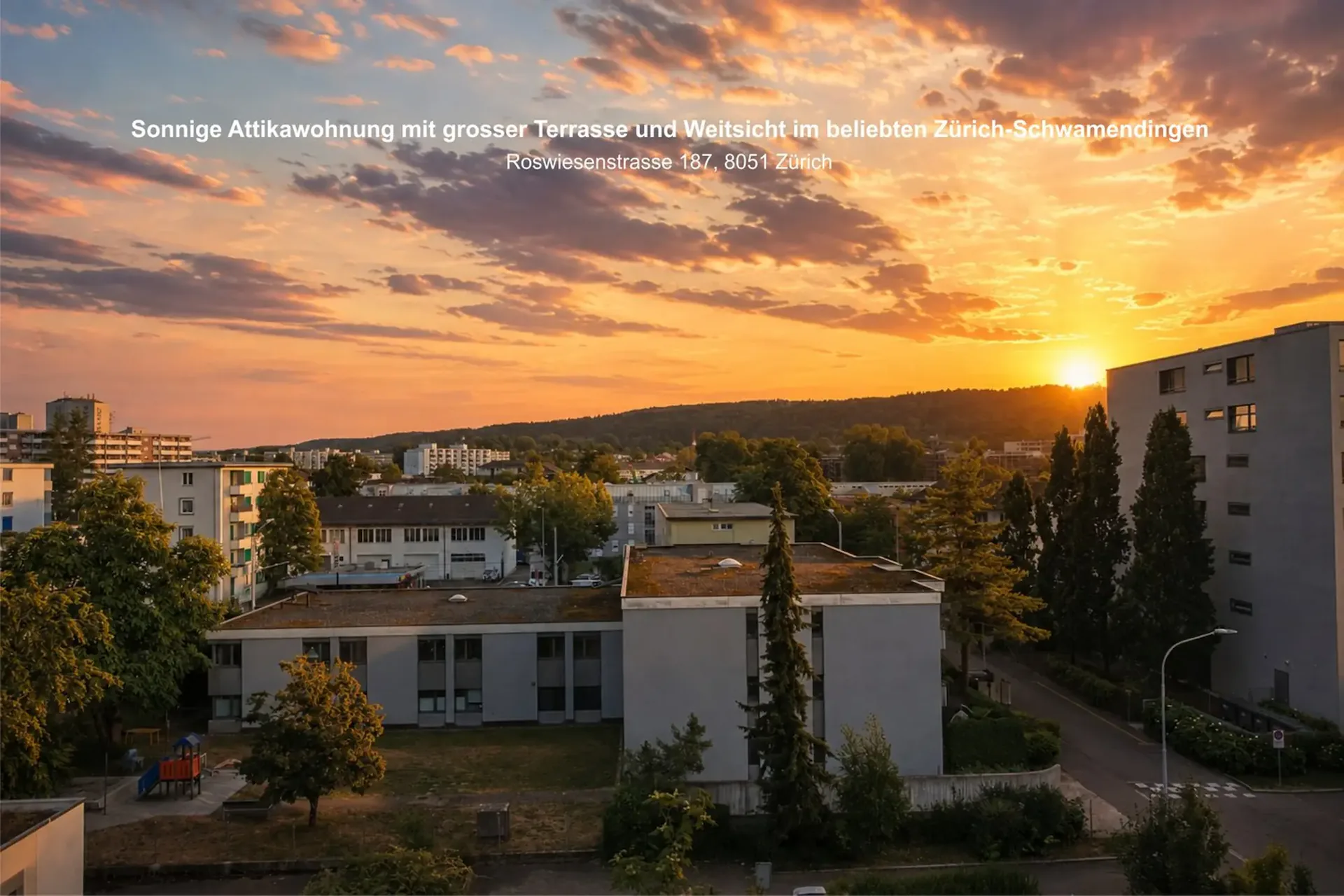 Appartamento mansardato soleggiato con grande terrazza e vista panoramica nel popolare Zürich-Schwamendingen
