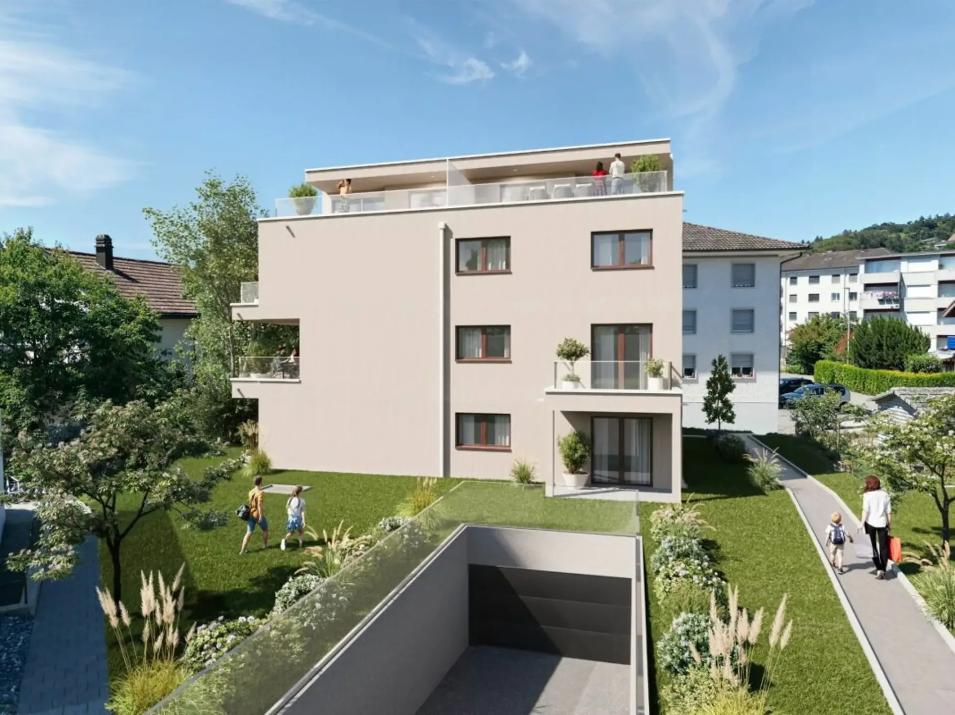 Spazio abitativo - Appartamento di giardino esclusivo 4½ locali vicino all'Aare!