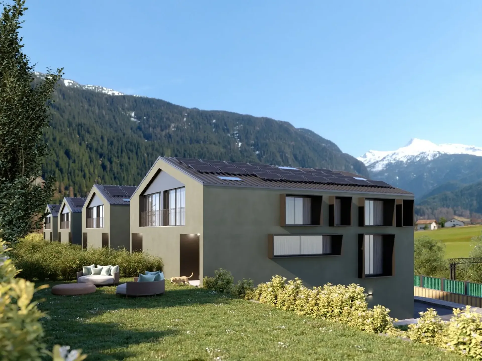 Das Zwillingshaus, Reihenhaus, Bellinzona Claro