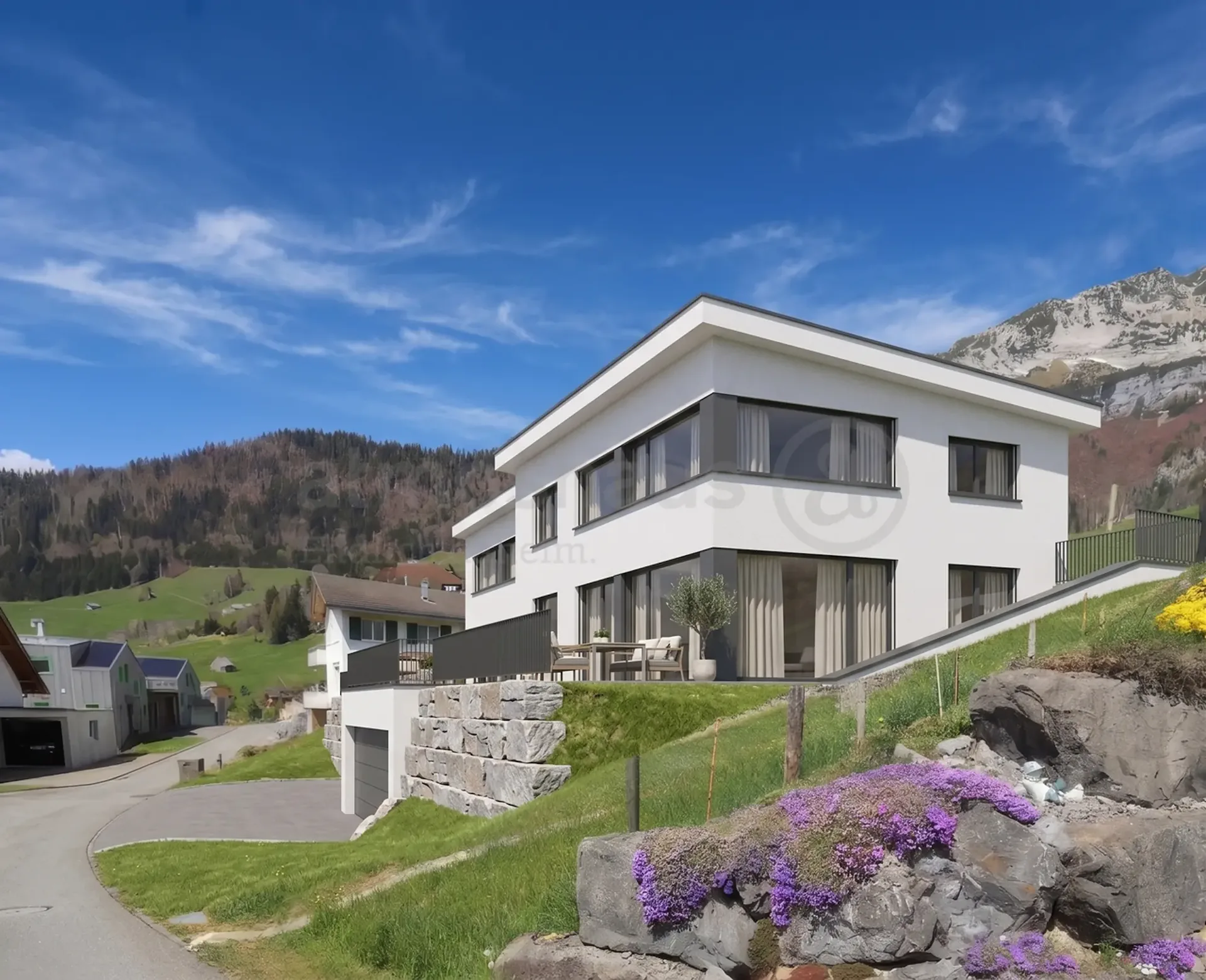 Votre maison avec une vue panoramique - projet de construction dans le meilleur emplacement à Amden