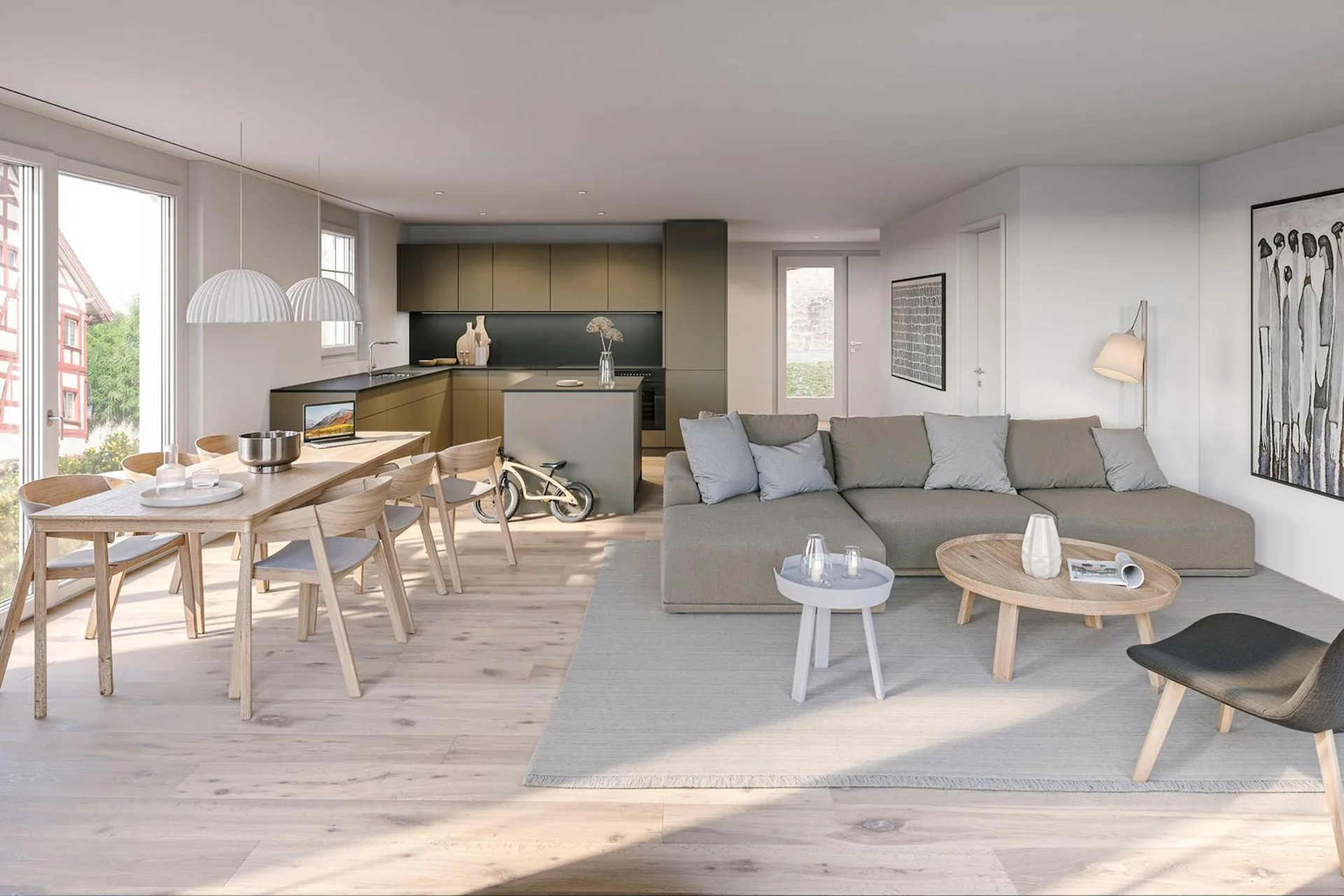 Maison de rang moderne de 5,5 pièces dans un village calme de Dörflingen