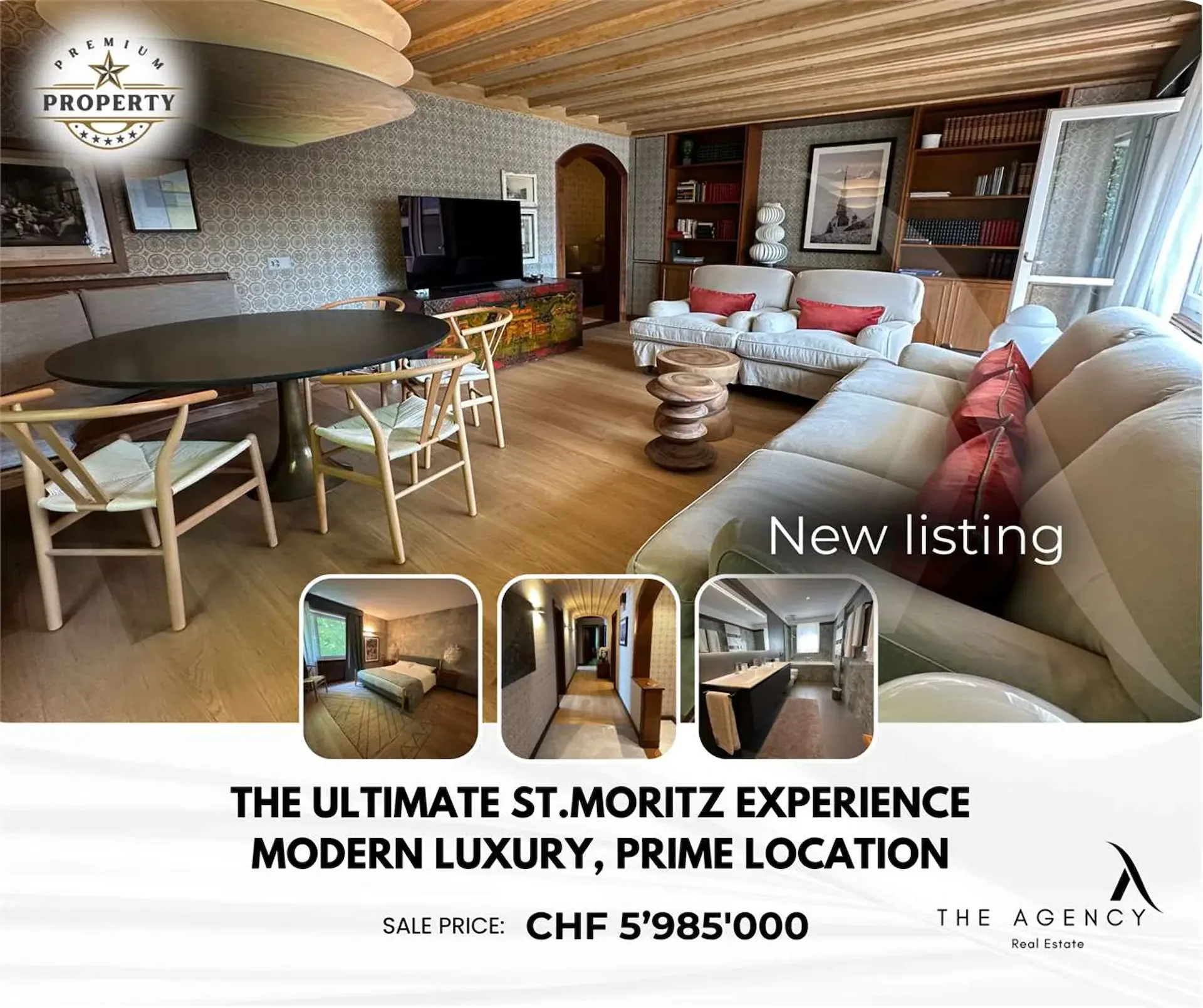 DAS GRÖSSTE APARTMENT IM HERZEN VON ST. MORITZ