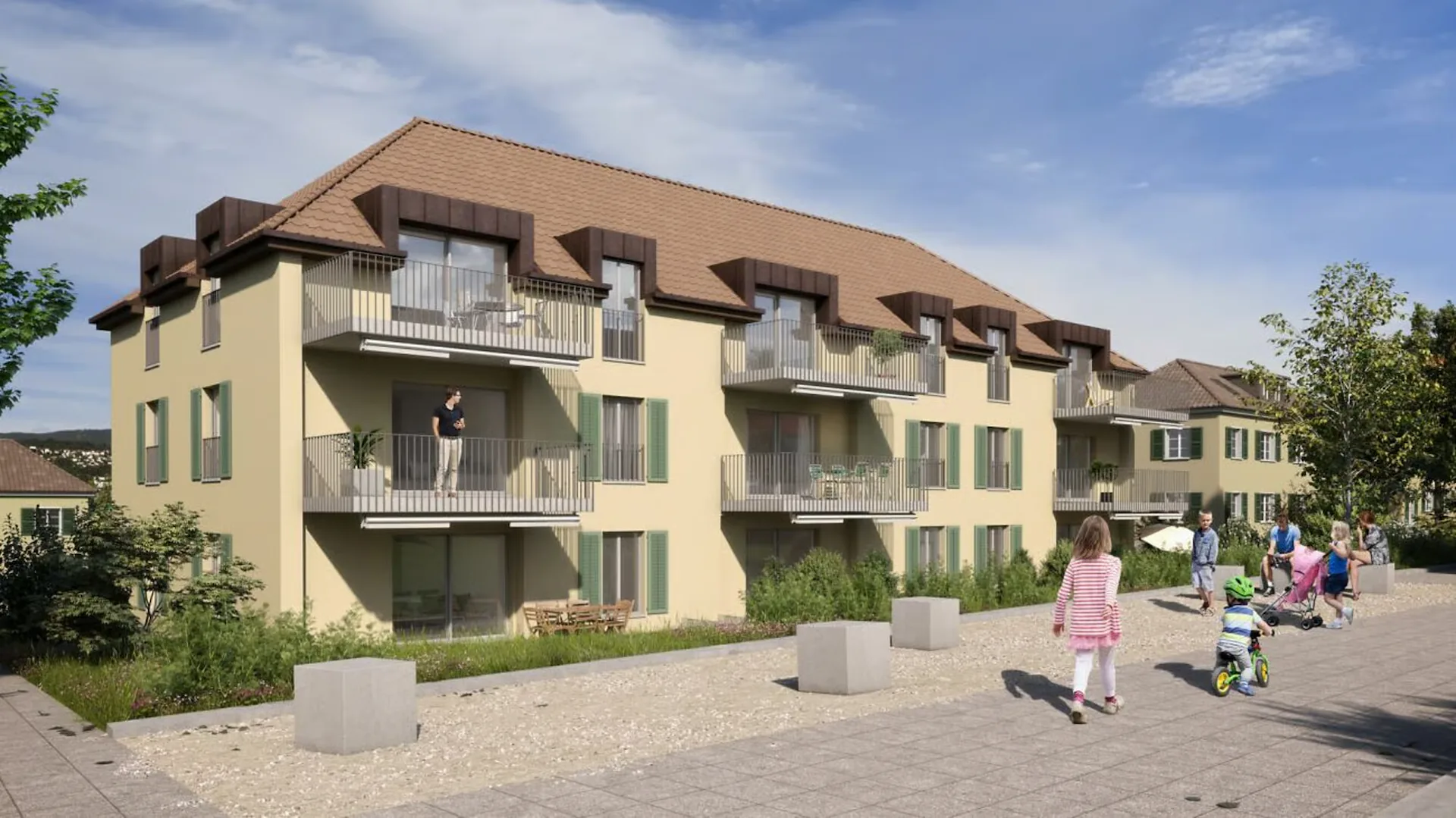 Exklusive 3.5-Zimmer-Wohnung im DG mit Balkon, Keller und Estrich