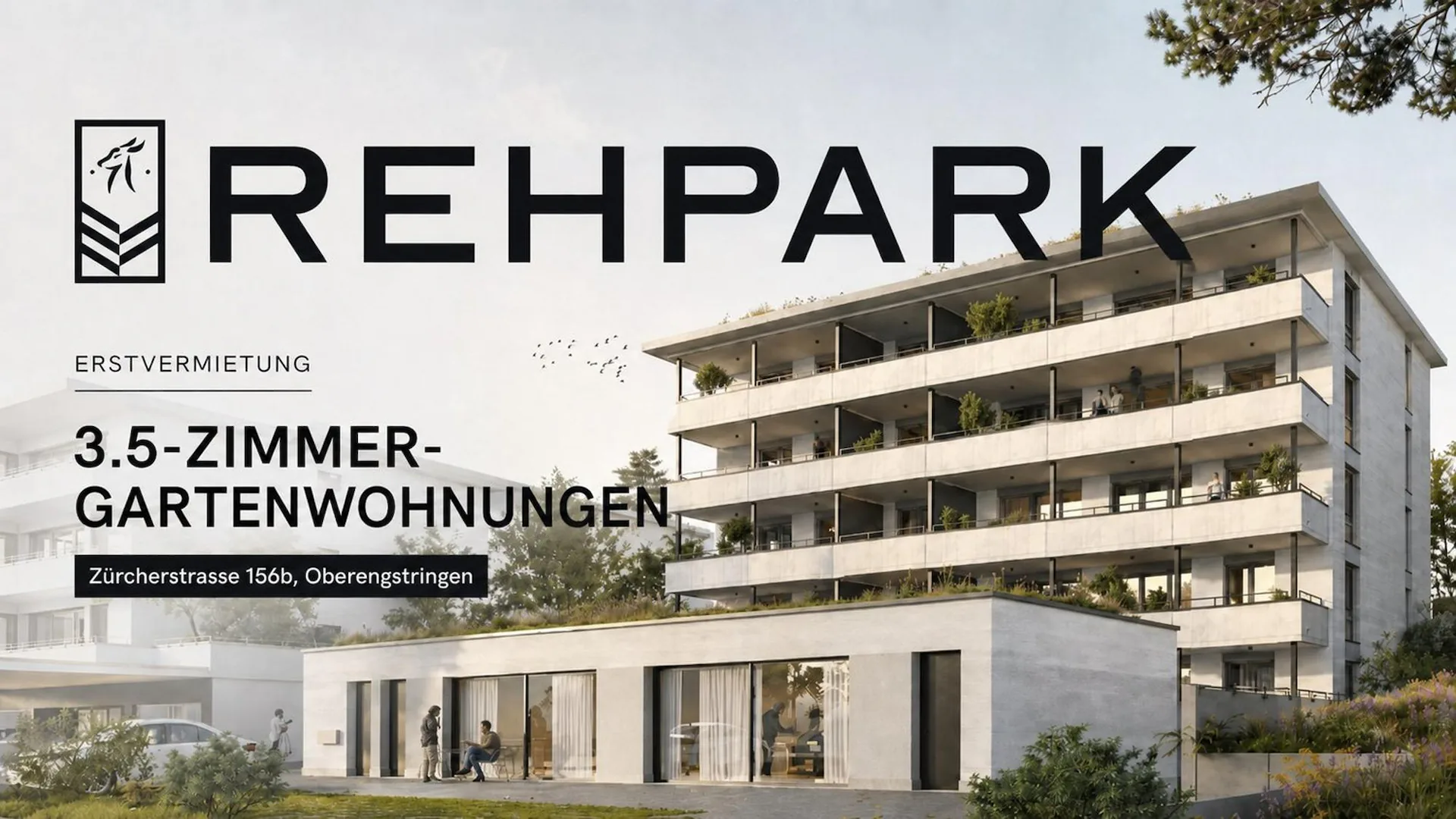 Vivre avec un sentiment de jardin - appartements de jardin de 3,5 pièces dans le nouveau bâtiment Rehpark