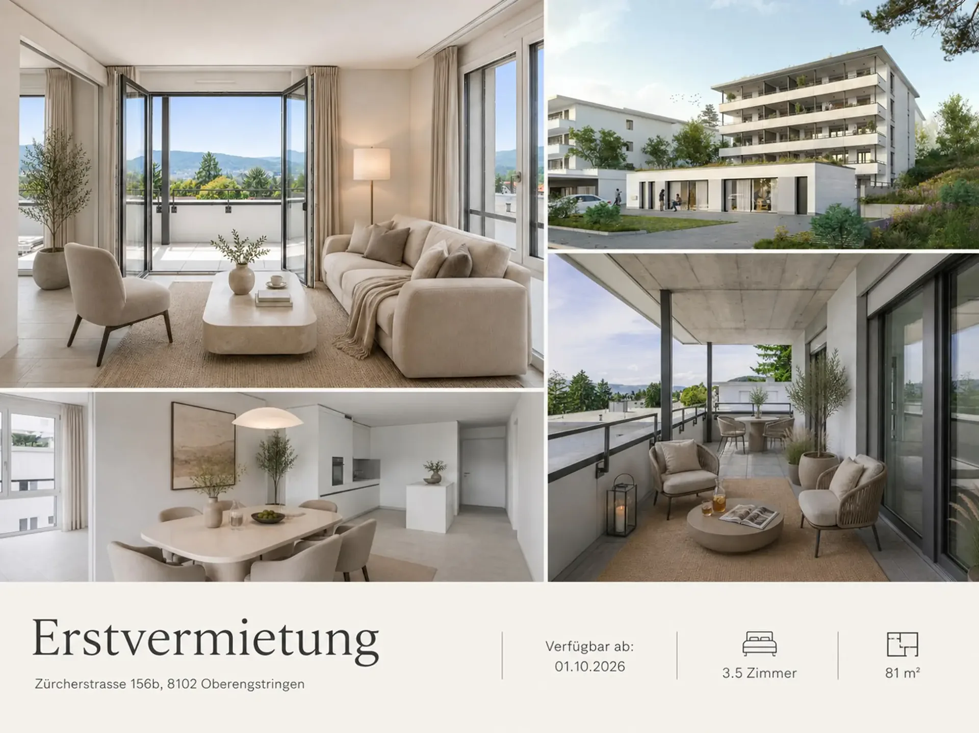 Première location Rehpark – appartements 3.5 pièces modernes