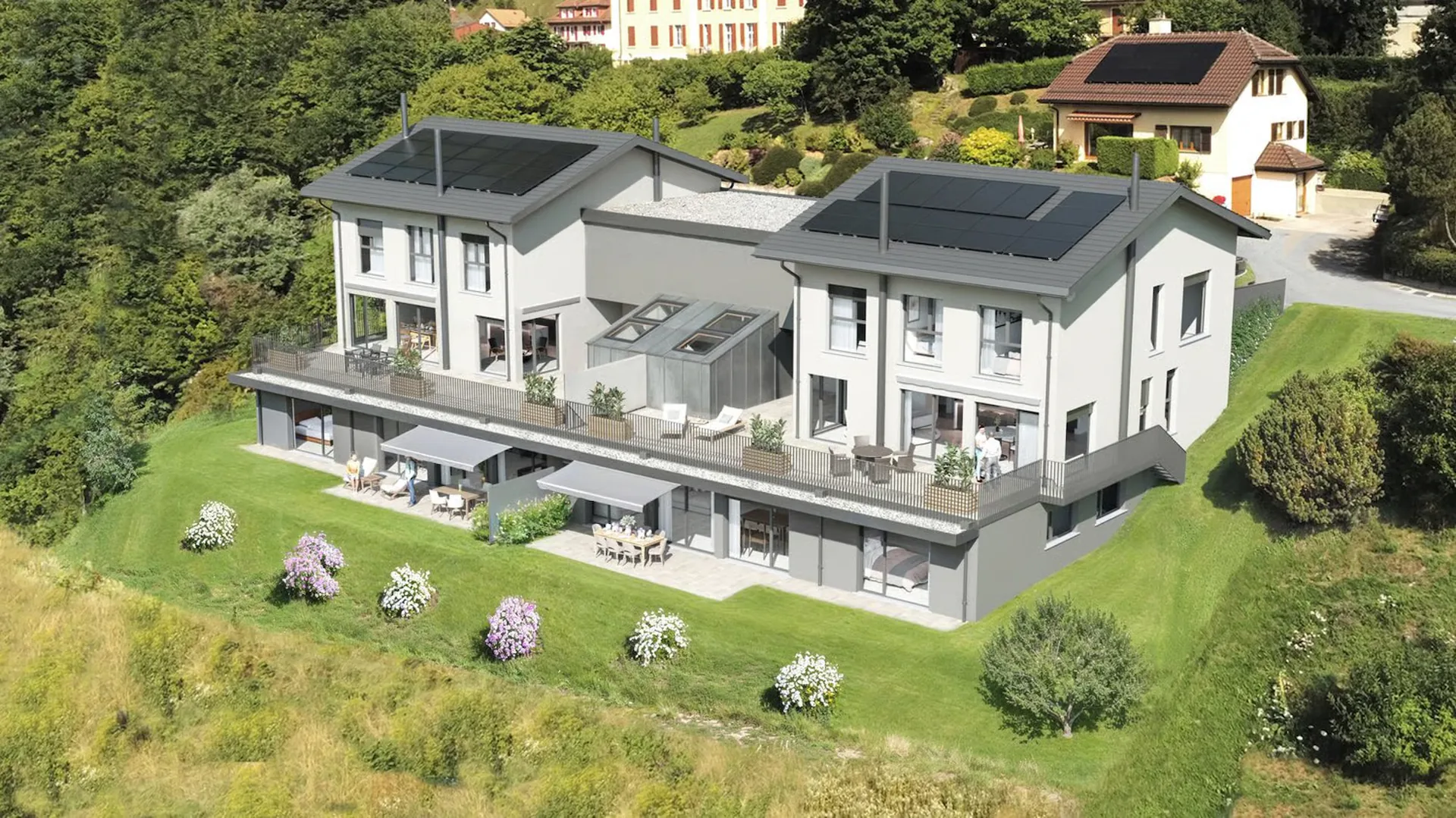 Villa a schiera con terrazza di 73 m² a Vallorbe