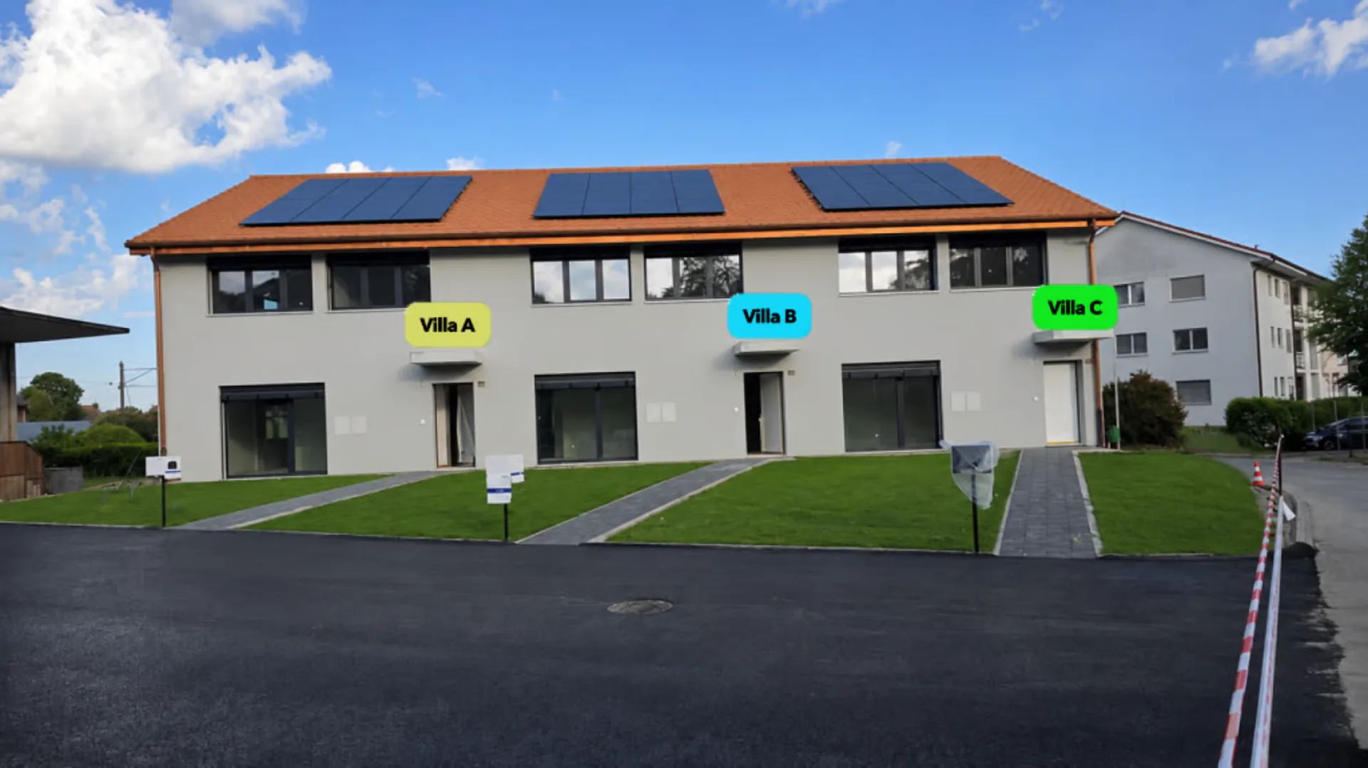 Villa A - Reihenhaus-Eckvilla Minergie mit privatem Garten