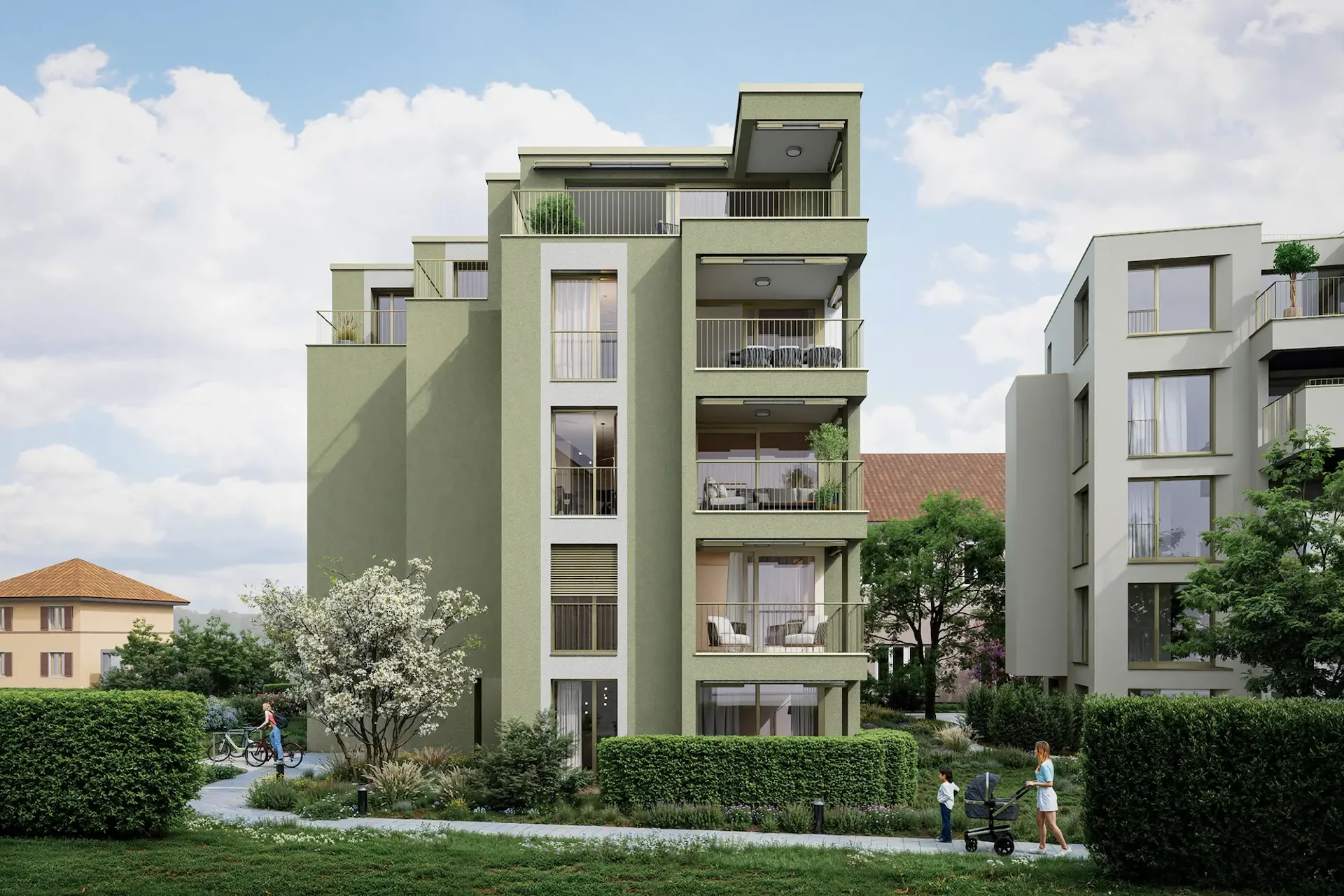 Progetto di costruzione Olea Maisonette con molto spazio per le famiglie