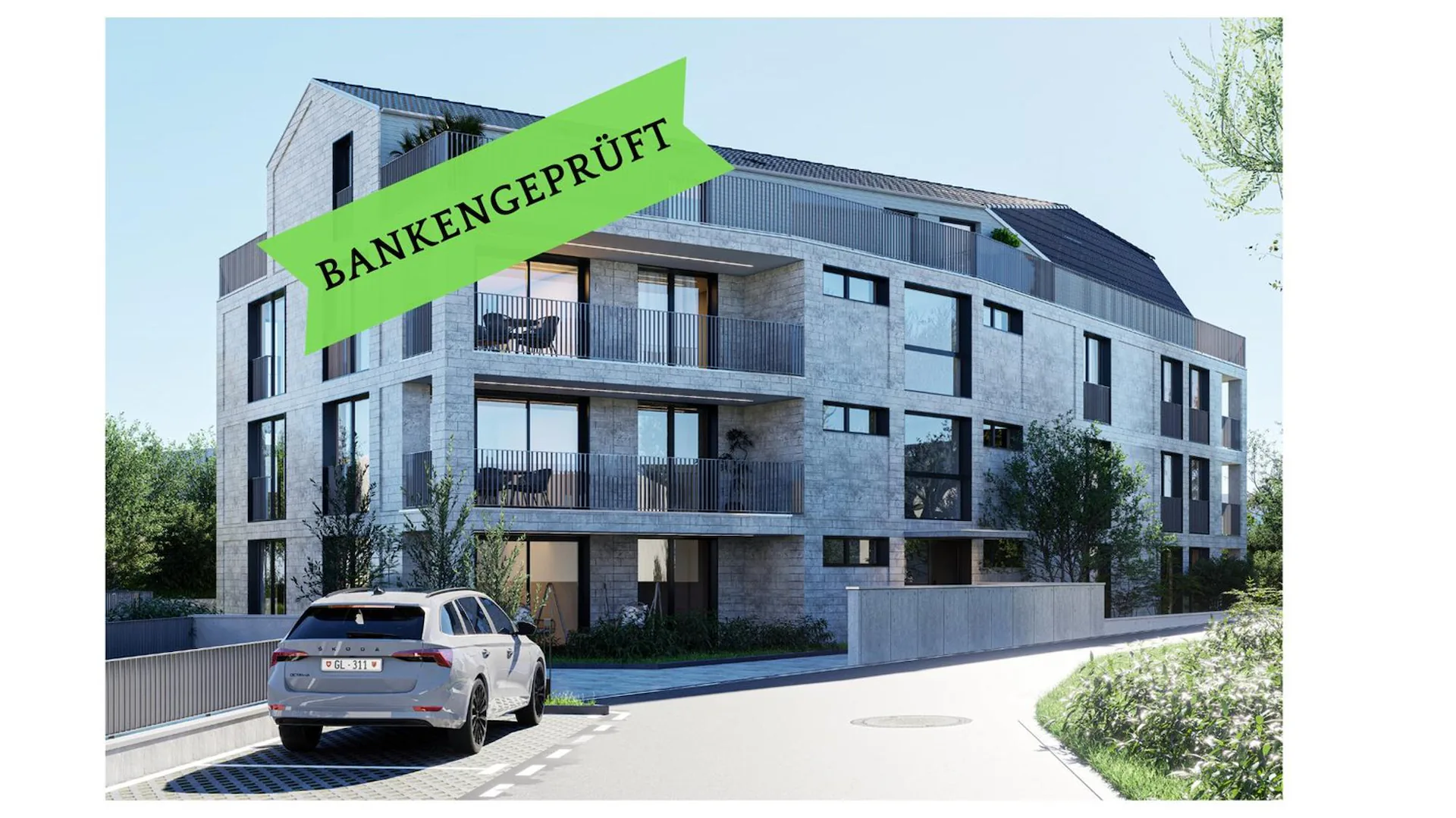 Modern 5.5-room new building apartment with garage in Glarus Nord