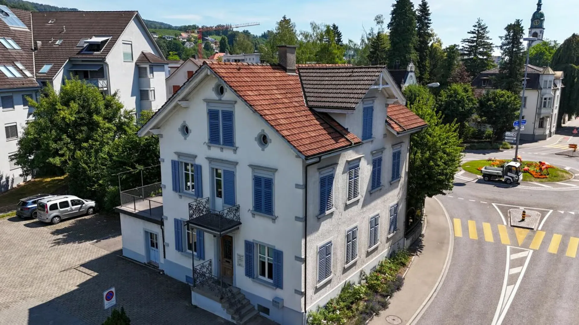 Commercial building with office space directly at the train station