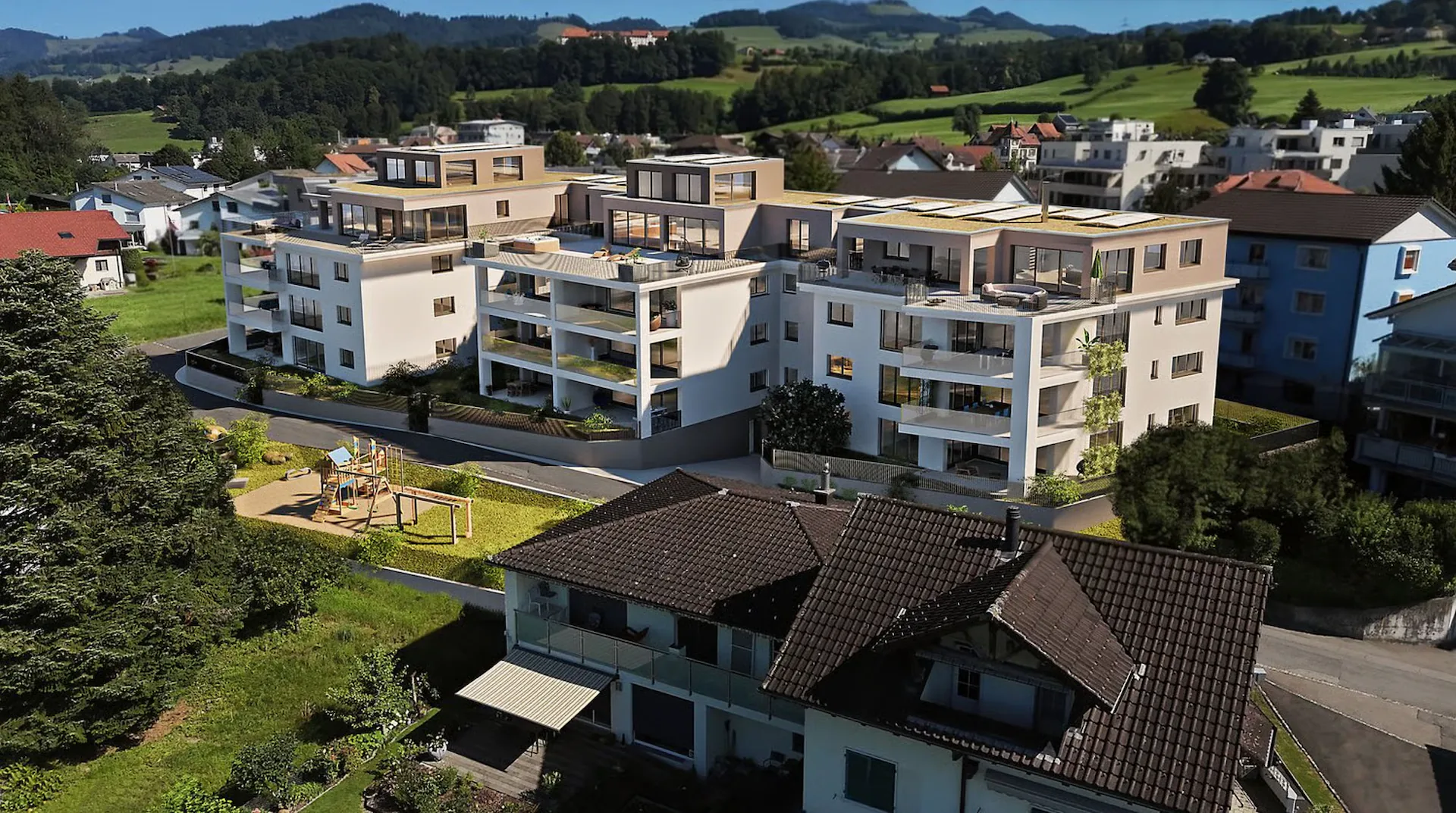 Moderne 4.5-Zimmer-Wohnung mit Gartenanteil in Gommiswald