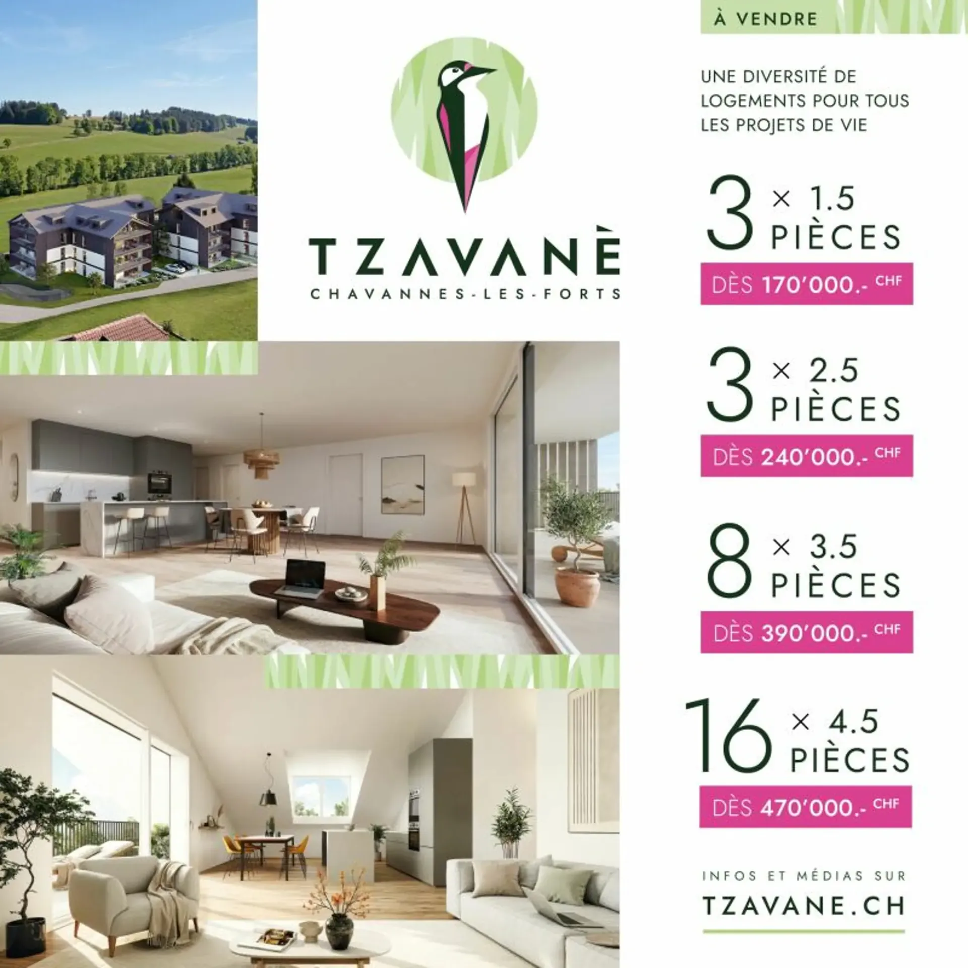 Schönes 3.5-Zimmer-Appartement - ideal für Investitionen - inmitten der Landschaft