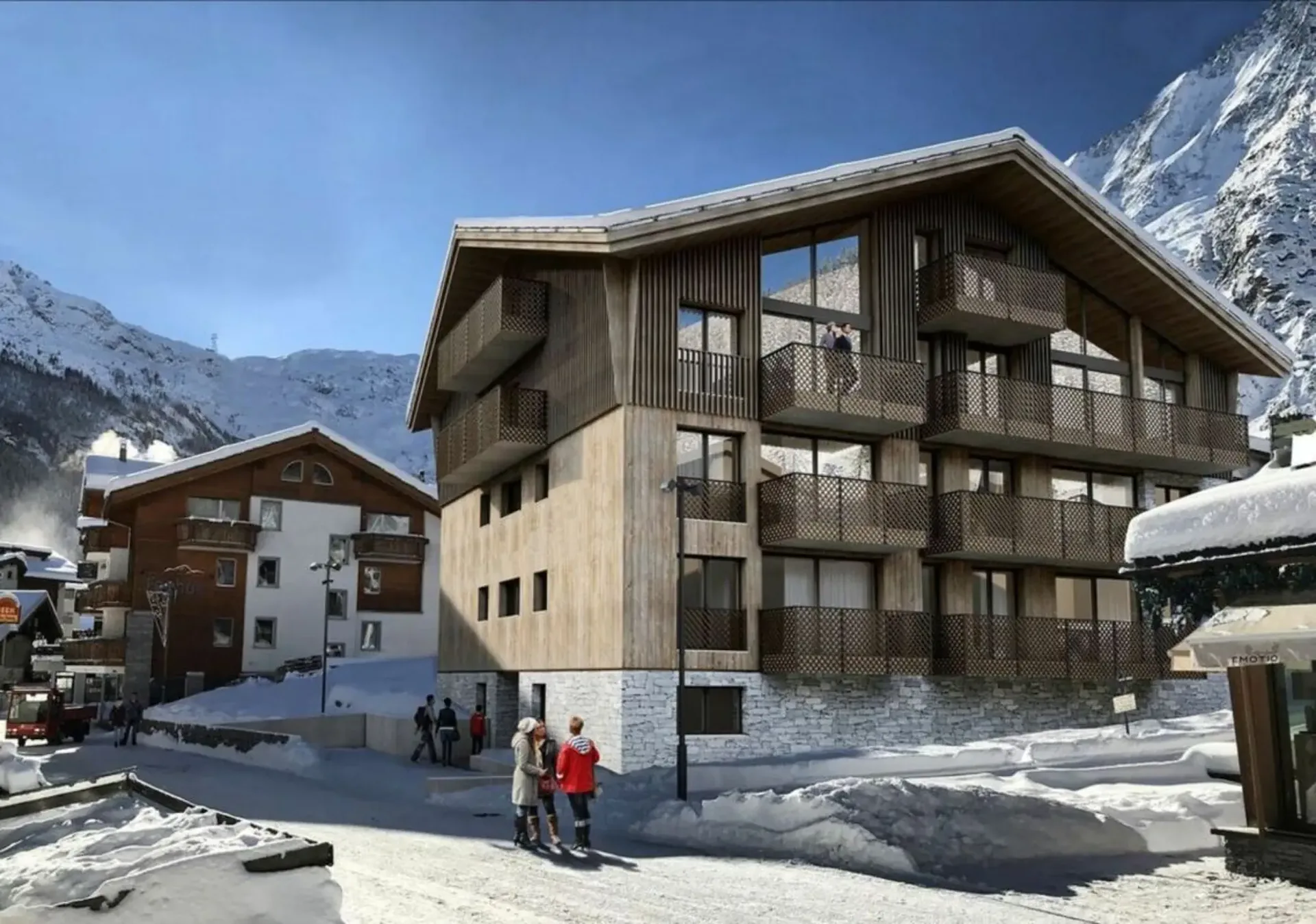 Glacier view bei der Skipiste, hotelmässig bewirtschaftete Zweitwohnung.