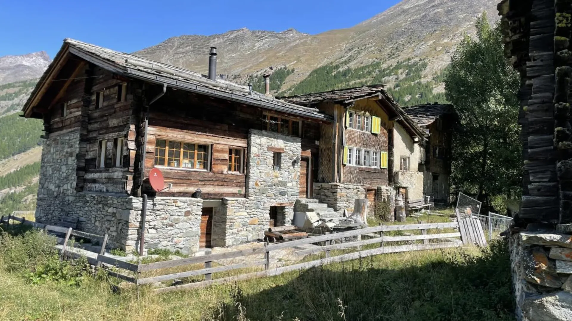 Rustic Valais house in the hamlet of Bodmen in Saas-Fee. Copy