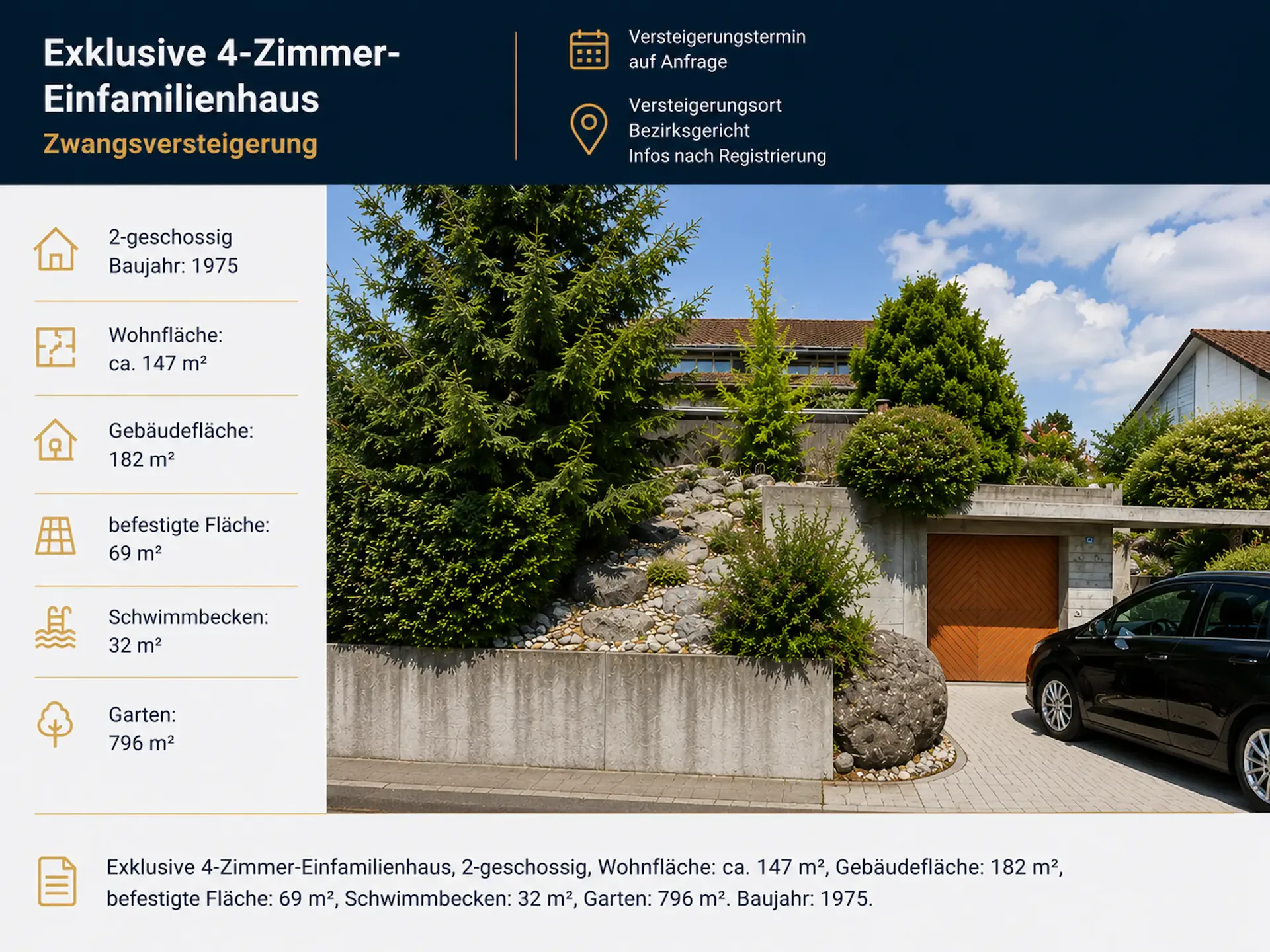Einzigartiges Einfamilienhaus mit Pool in Rüti