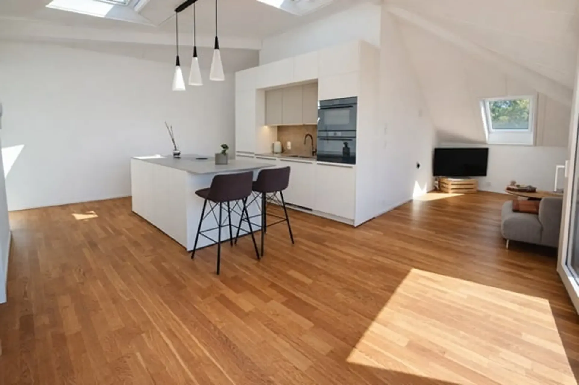 Beautiful 3.5-room attic apartment with south balcony