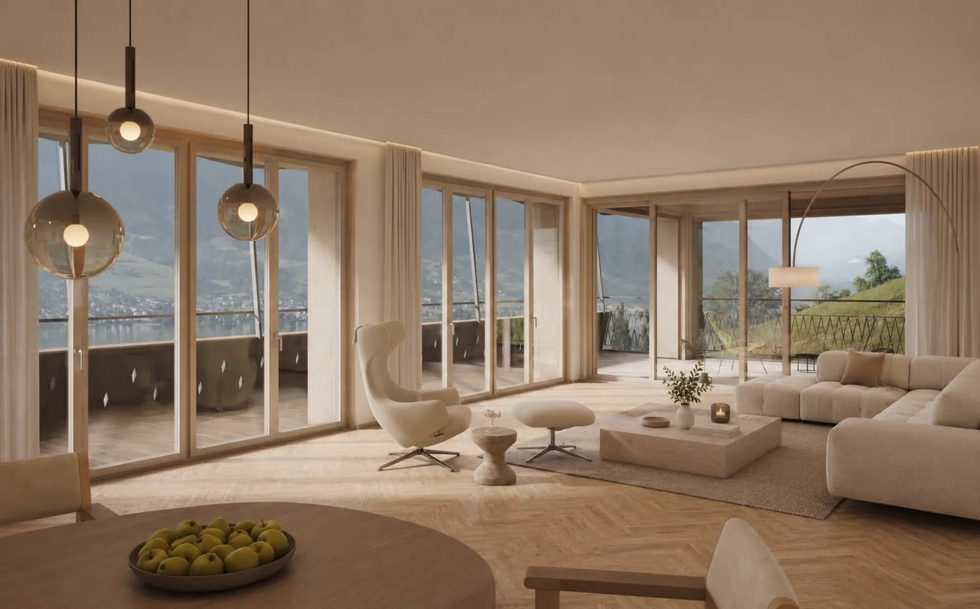 Exclusive 3.5-room garden apartment with lake view and generous space offer