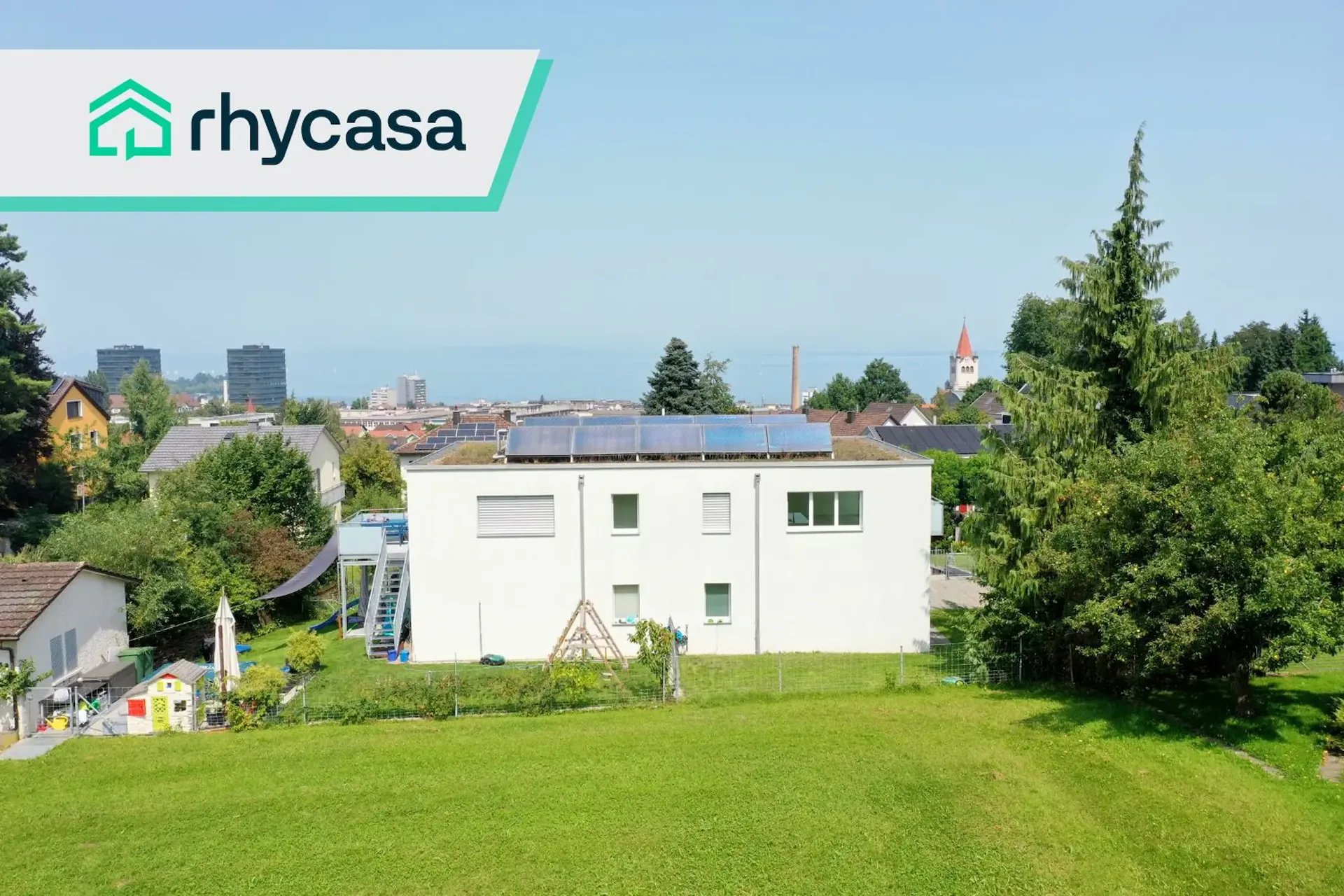 Modernes Wohnen mit Bodenseeblick und schönem Garten