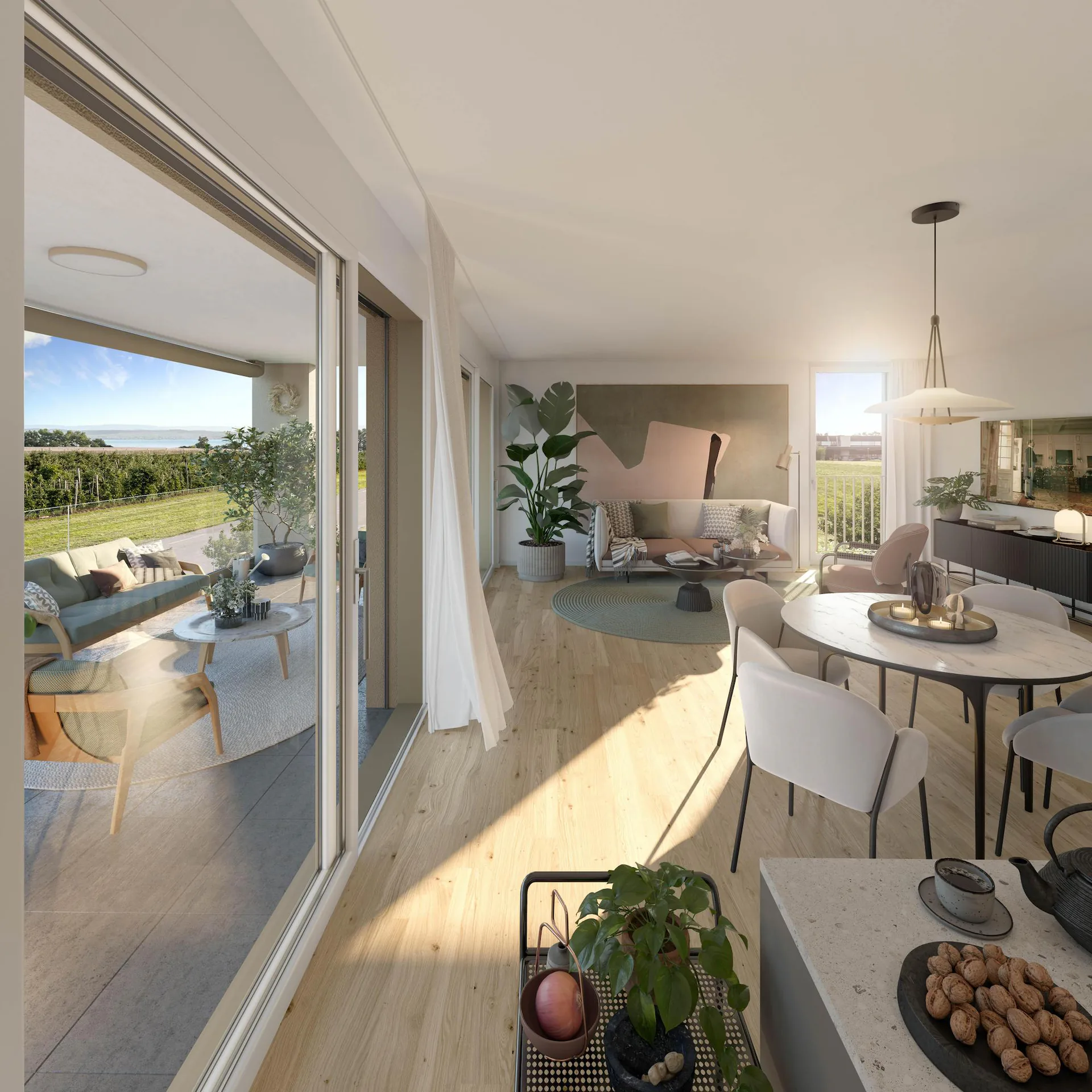Appartement en attique dans l'ensemble "Seewärts" à Güttingen