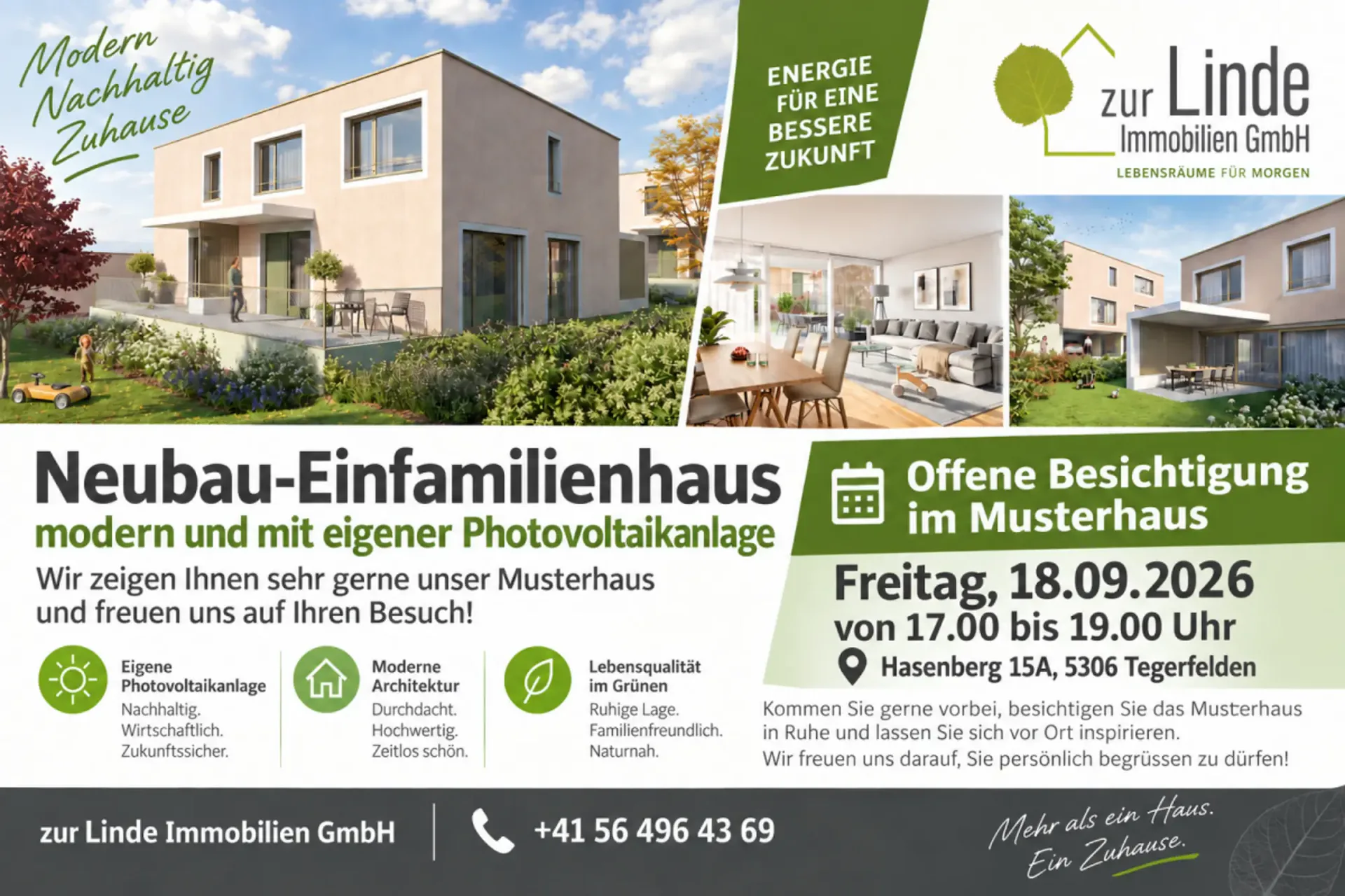 Maison unifamiliale neuve - moderne et avec sa propre installation photovoltaïque