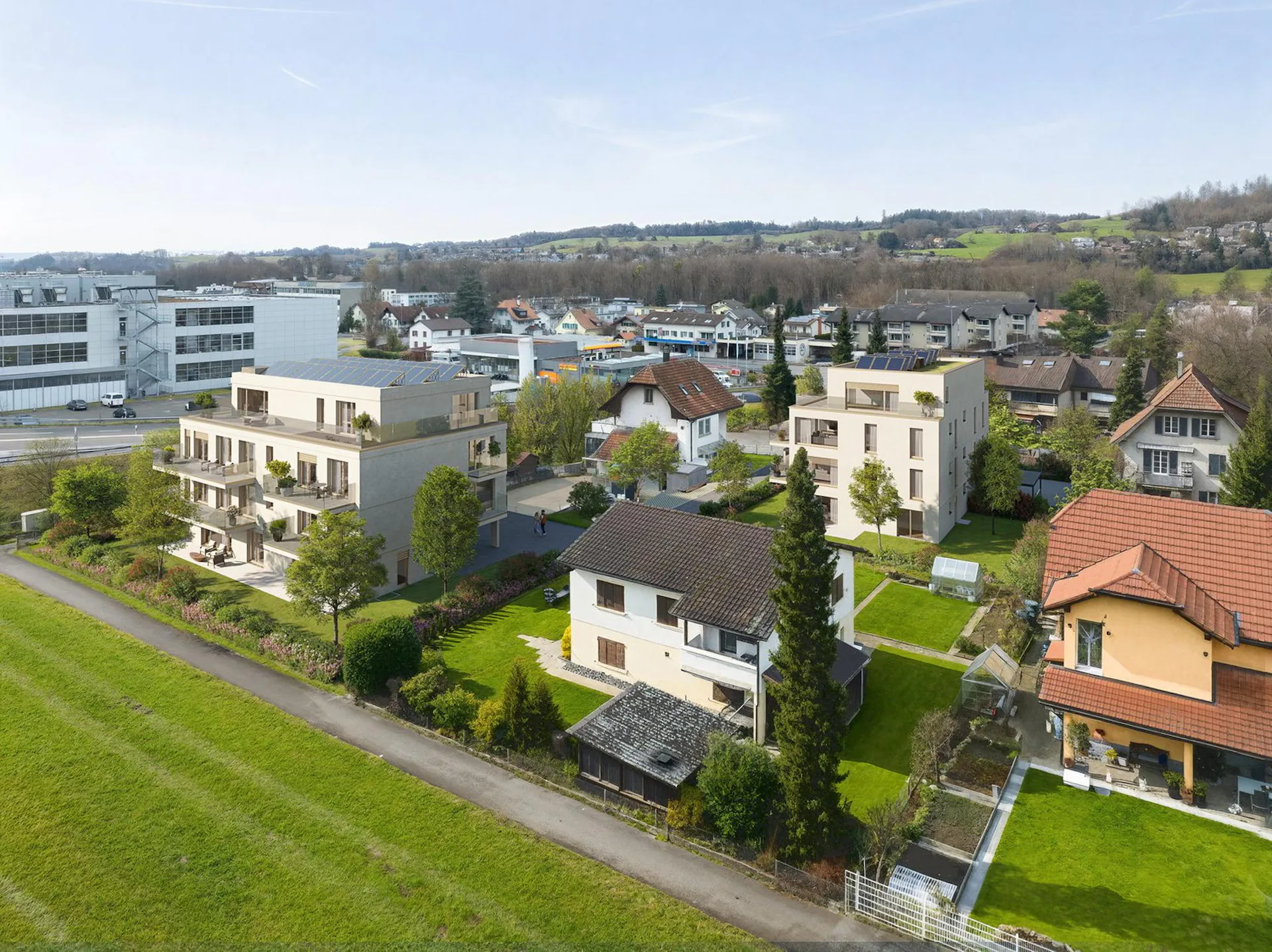 SPITZMATTE DUO - 12 moderne Eigentumswohnungen mit Top-Anbindung in Flamatt