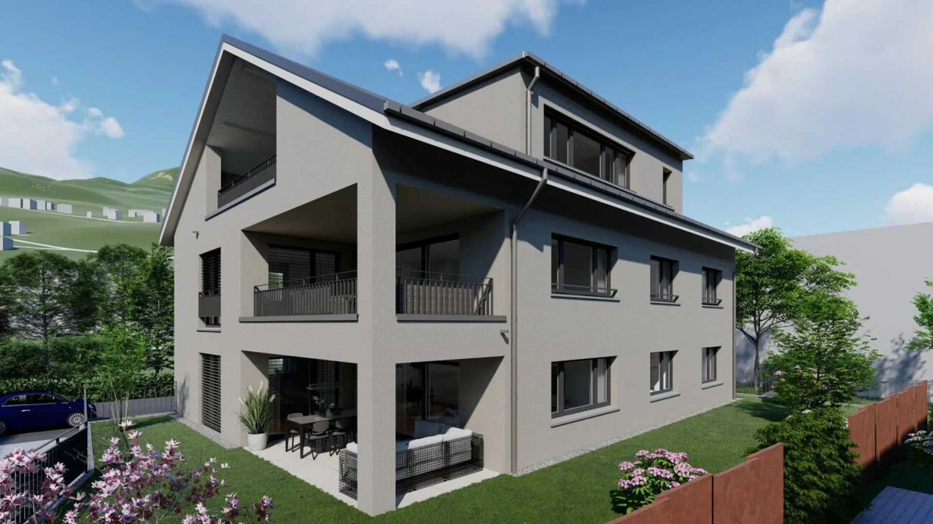 4.5-room garden apartment in Gams