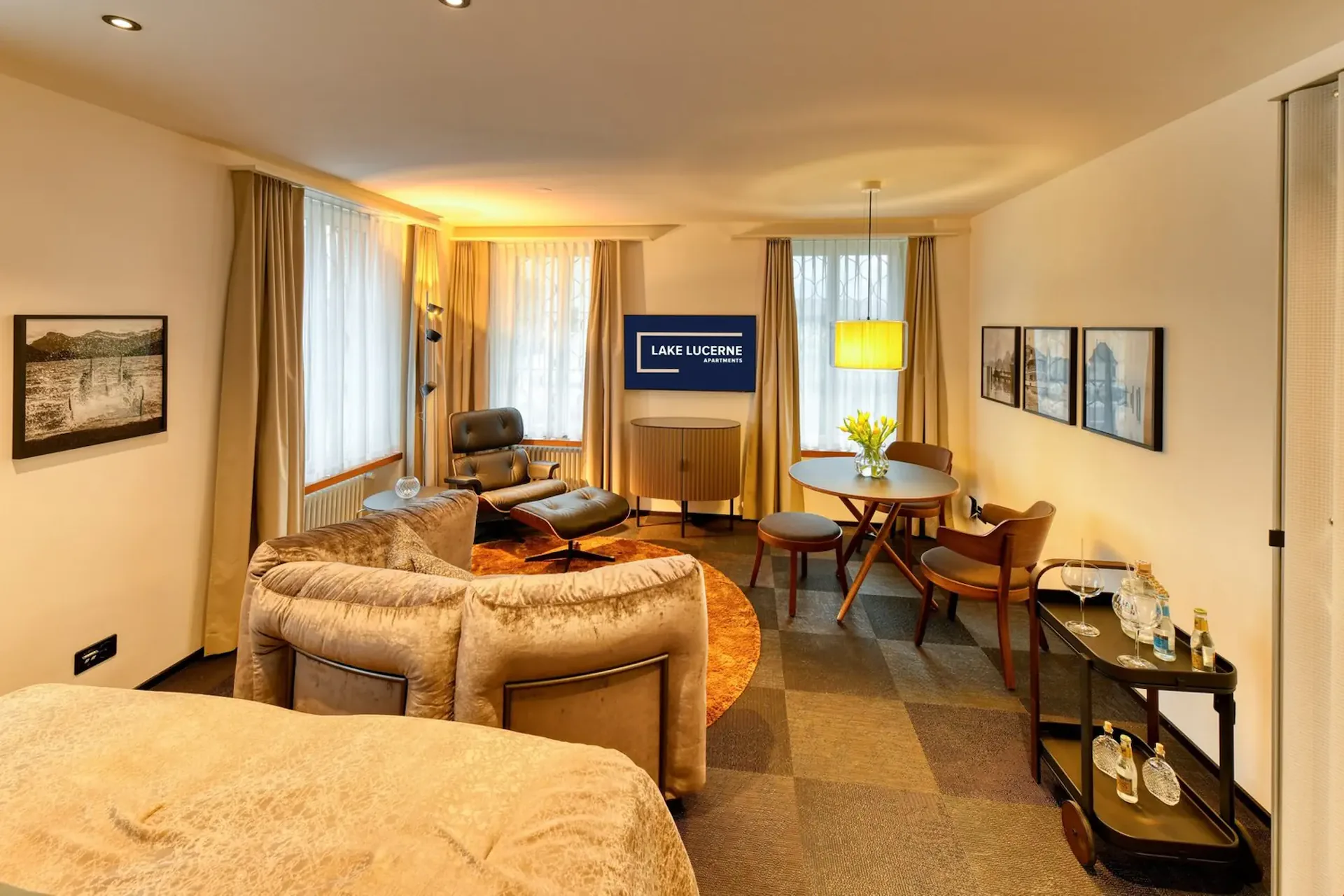 Exclusive furnished apartment in Villa Felsenau in Hergiswil on the lake