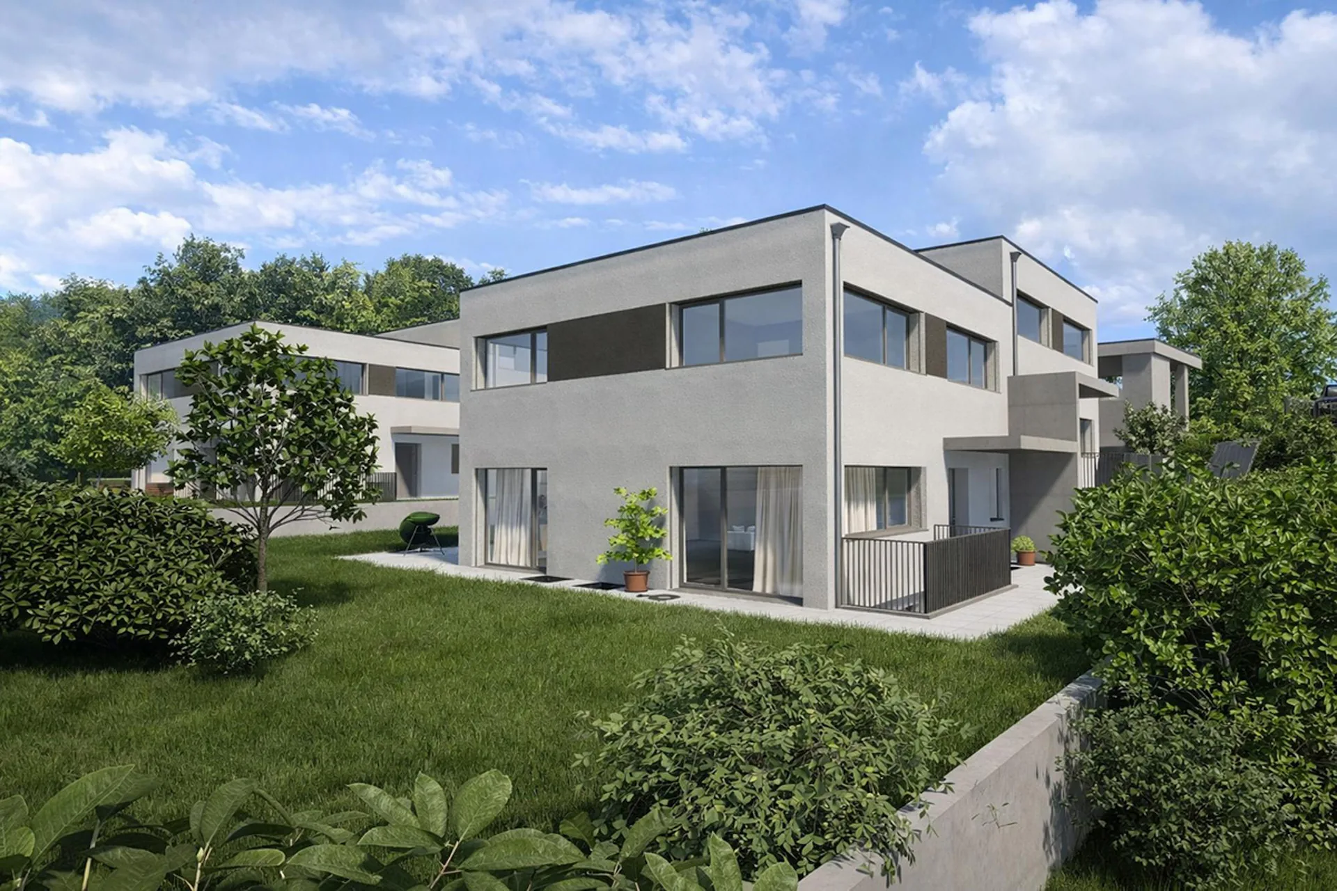 Construction neuve de quatre maisons jumelées, Niederdorf