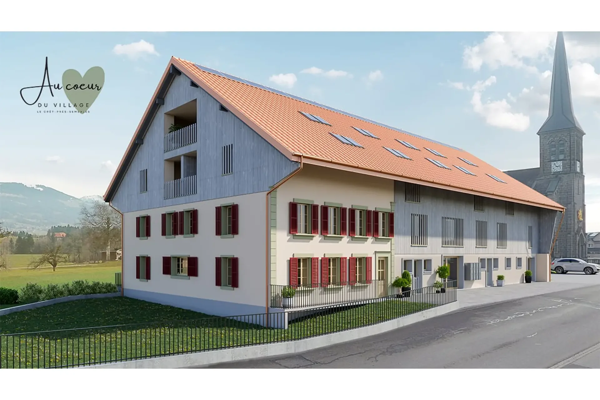 Schönes neues Duplextwo-Familienhaus