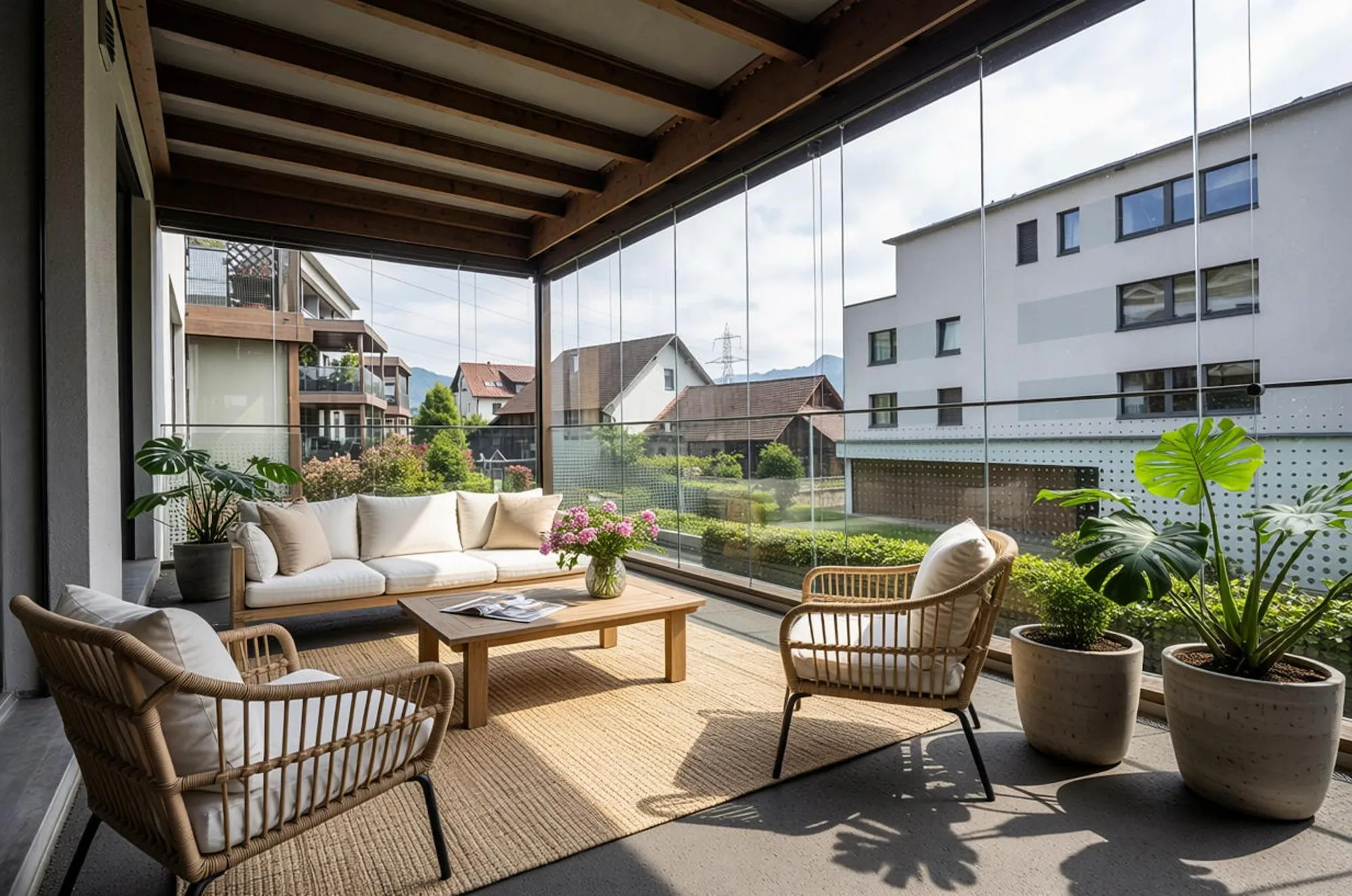 Attraktive 3.5-Zimmer-Wohnung mit grossem Wintergarten-Balkon