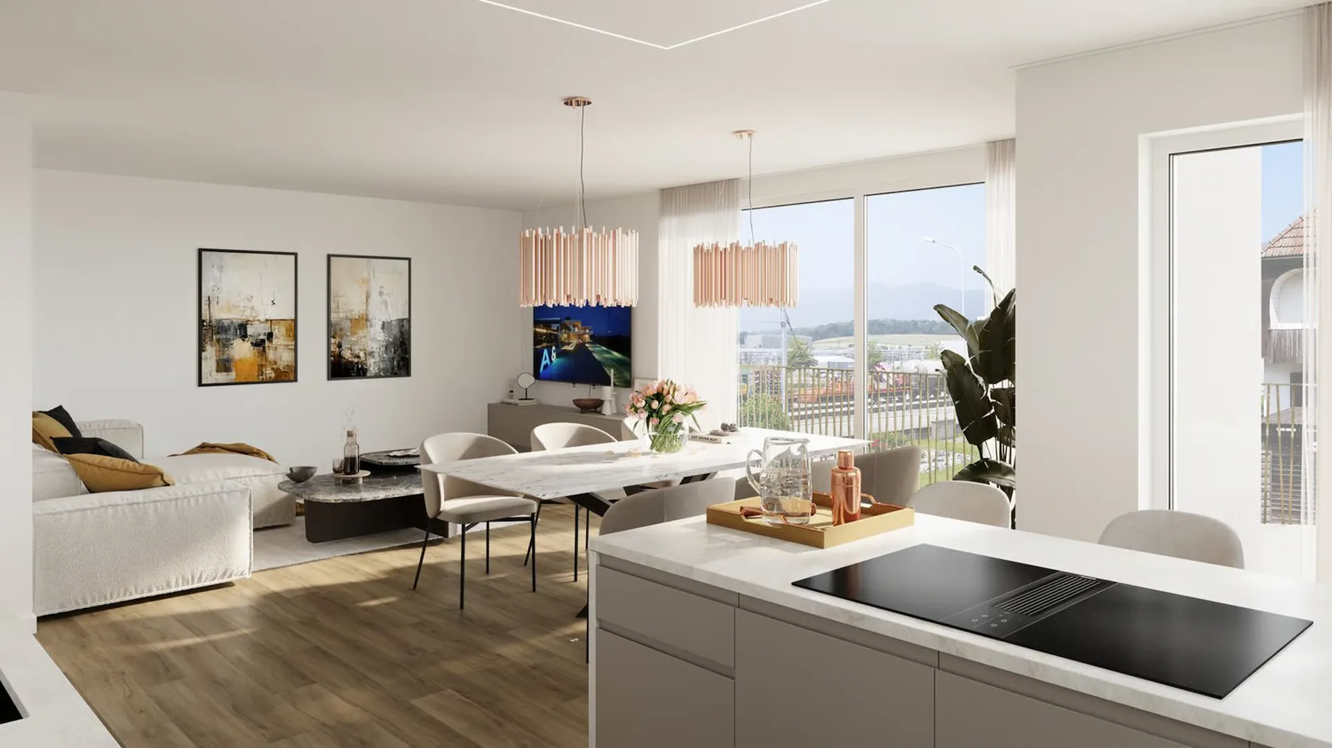 Appartement de 4,5 pièces lumineux avec terrasse couverte