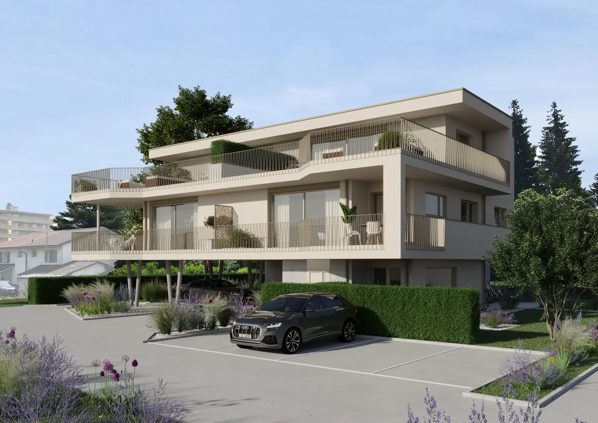 Studio moderne avec espace de sièges privé