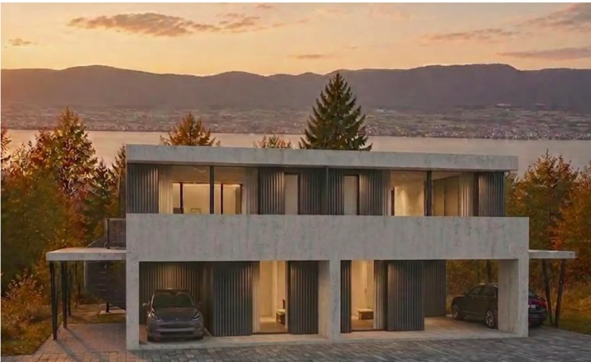 Villa a schiera nuova di alto standing – Châbles (FR) Con vista sul lago di Neuchâtel