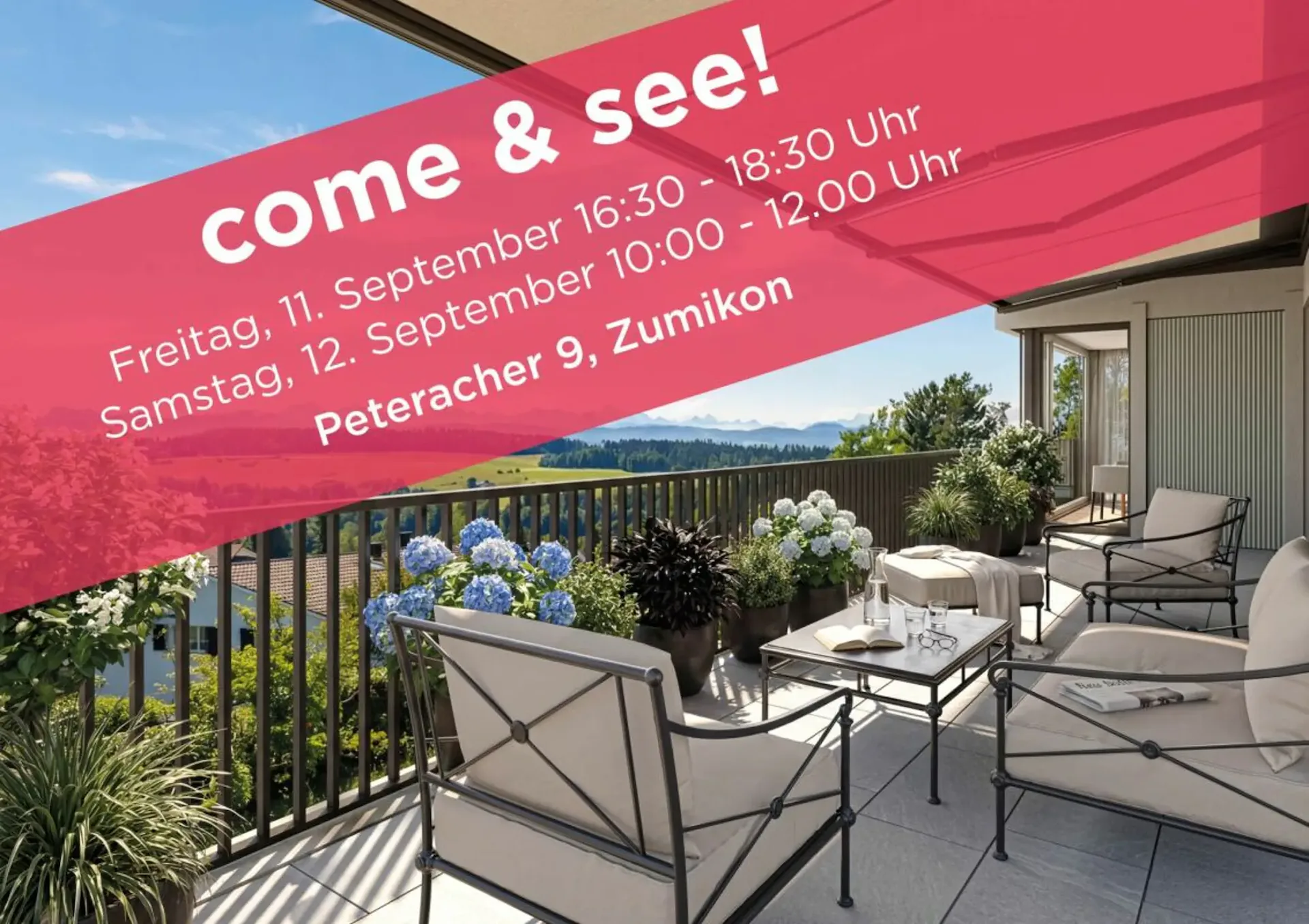 Dreamy 4½-room attic apartment with panoramic views.