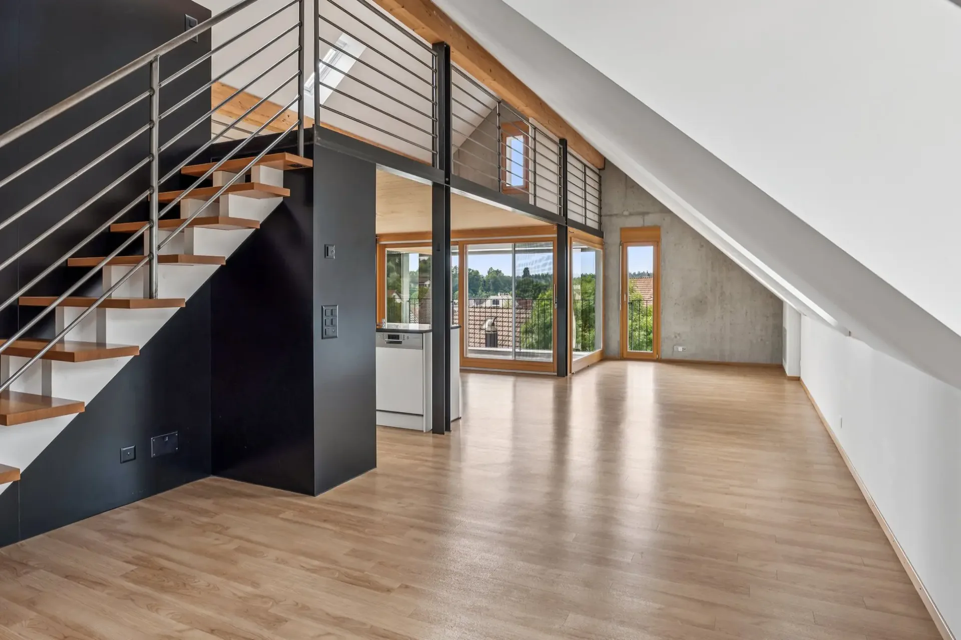 Ampio appartamento loft con loggia e galleria