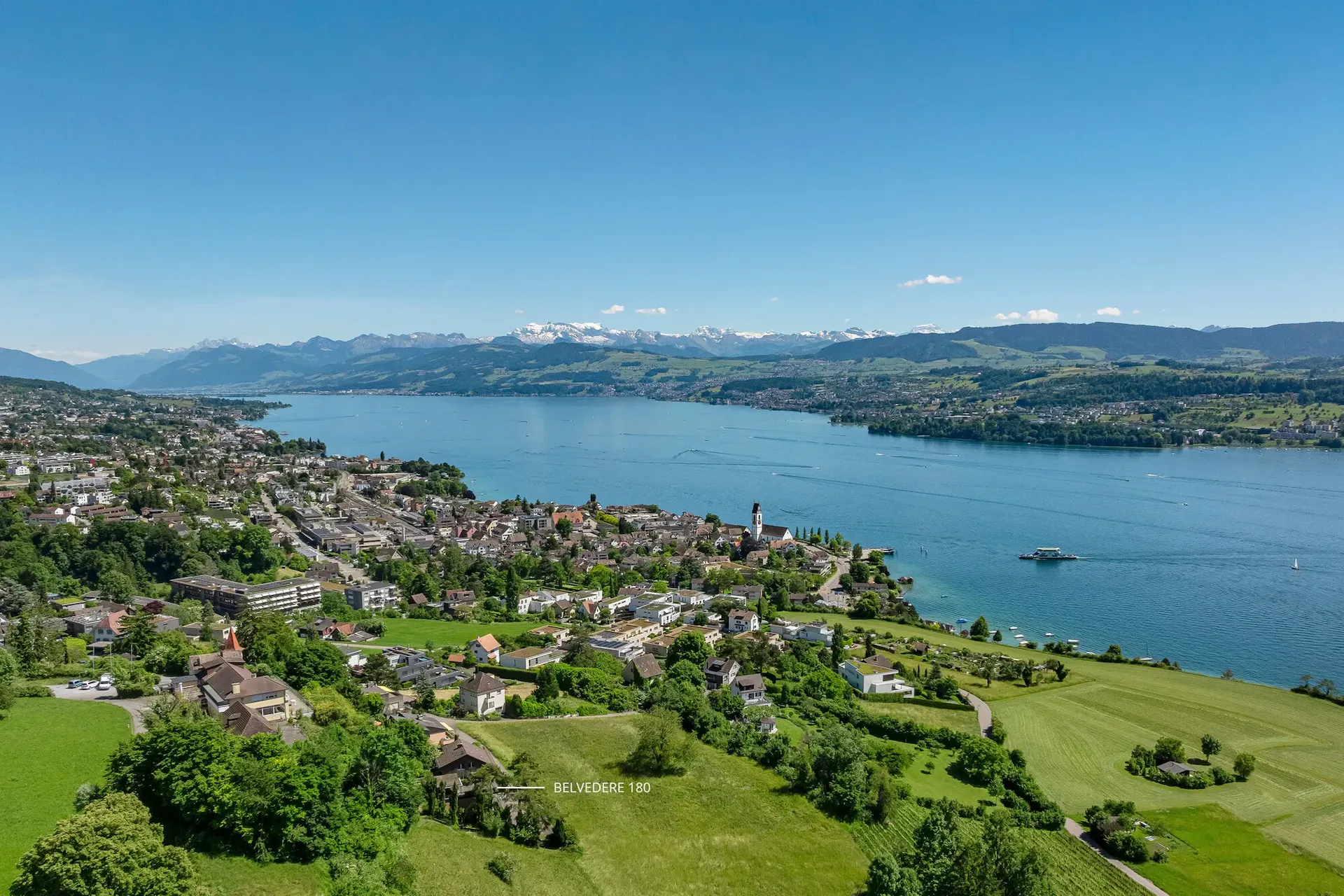 PANORAMIC GROUND PLOT ON LAKE ZURICH