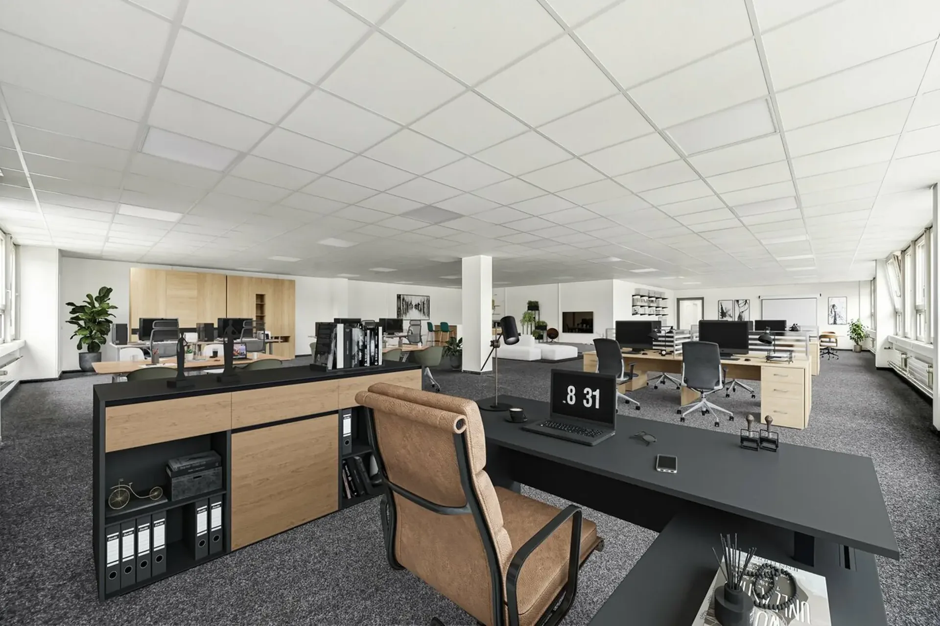 Espace de bureau moderne - entièrement aménagé et prêt à être occupé