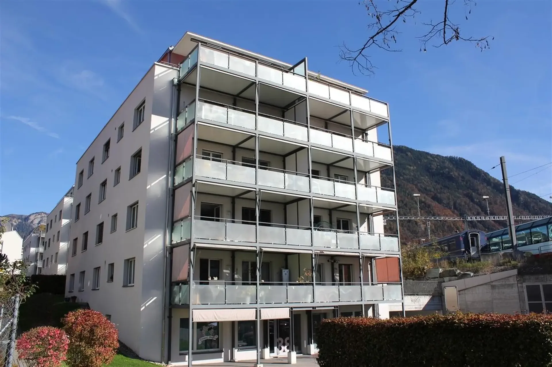 Motorcycle parking spaces in the Segantini complex