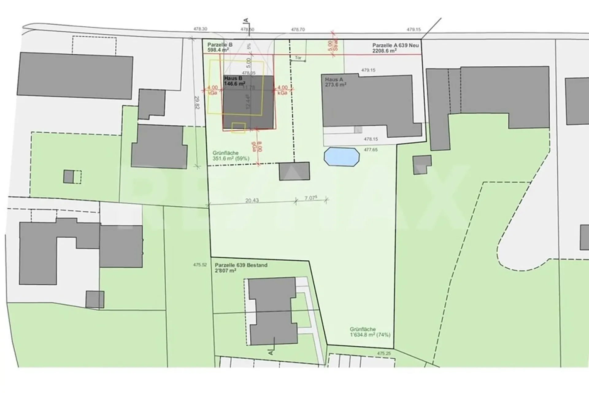 Right in the heart of Ins, 598 m² of building land with potential for your vision