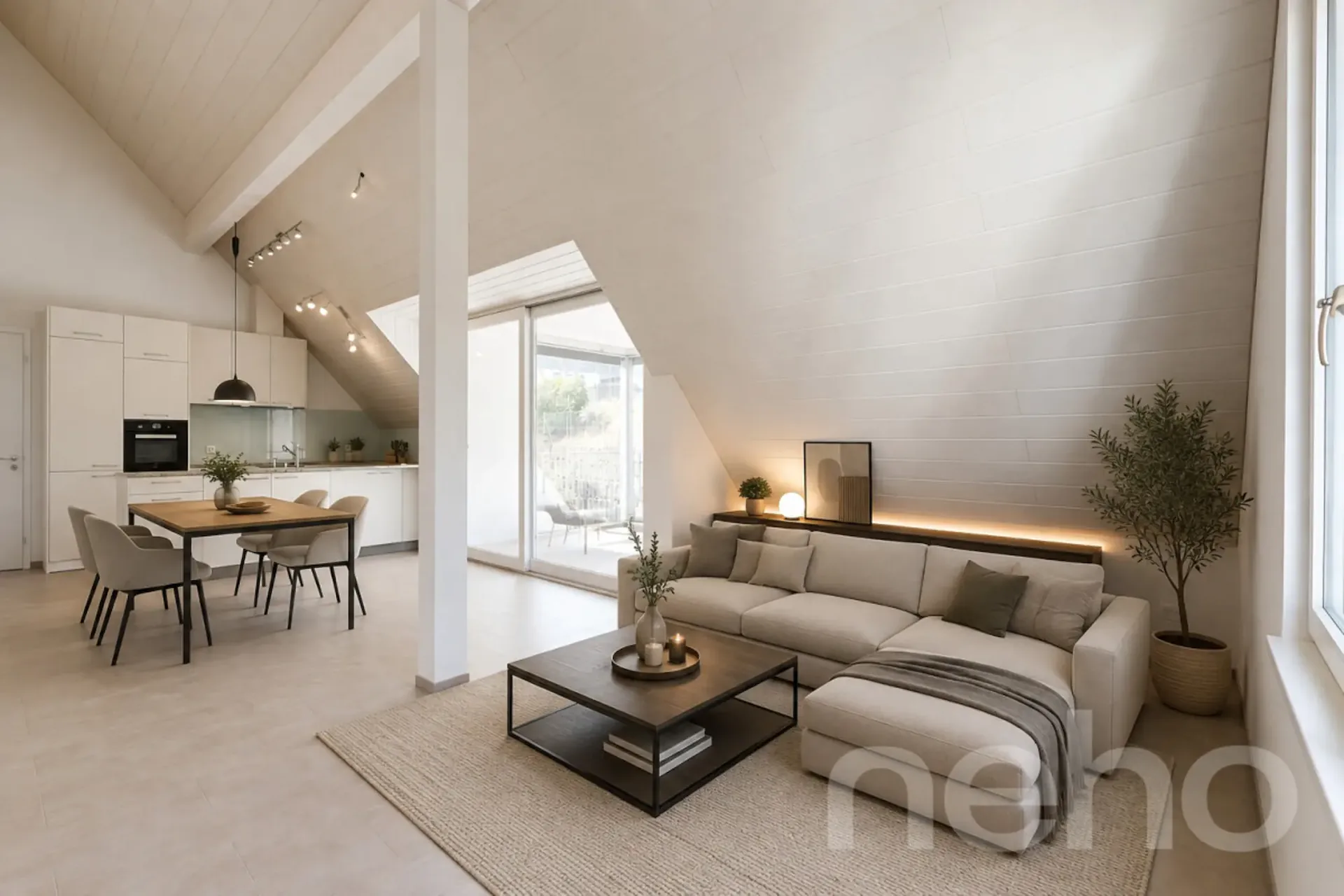 Appartement mansardé moderne 4.5 pièces dans un emplacement central et pourtant calme