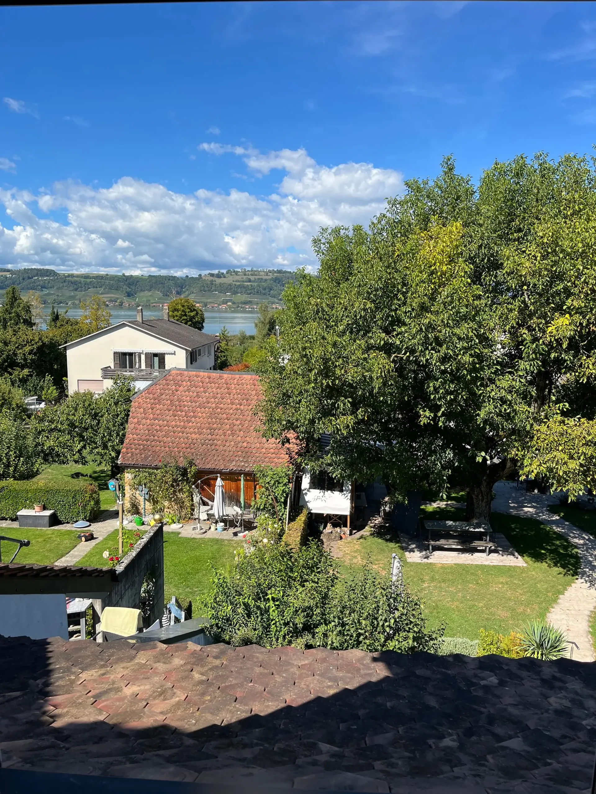 Charming 1.5-room attic apartment with a view of Lake Murten